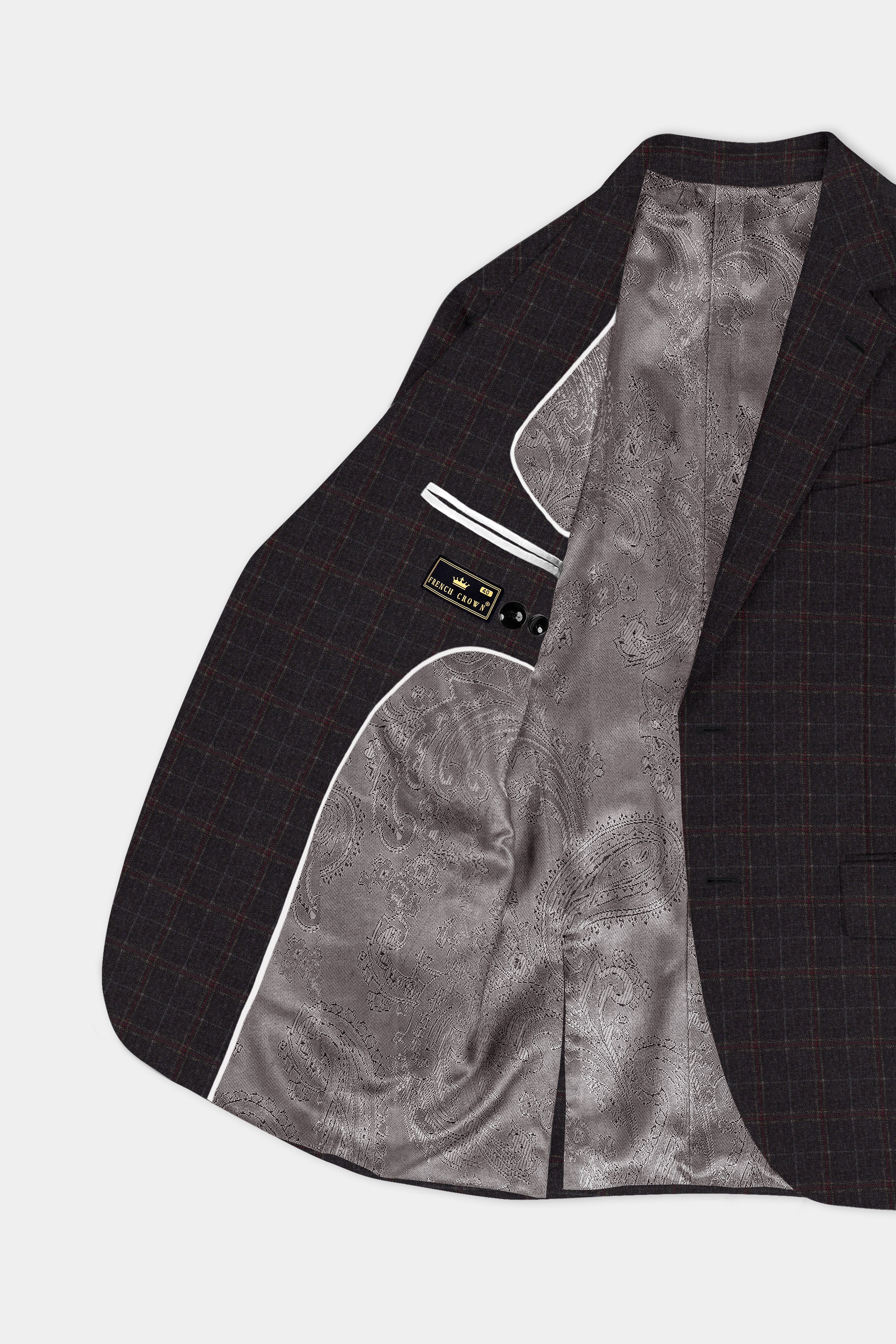 Apollo-Zeus Brown Plaid Tweed Single Breasted Suit