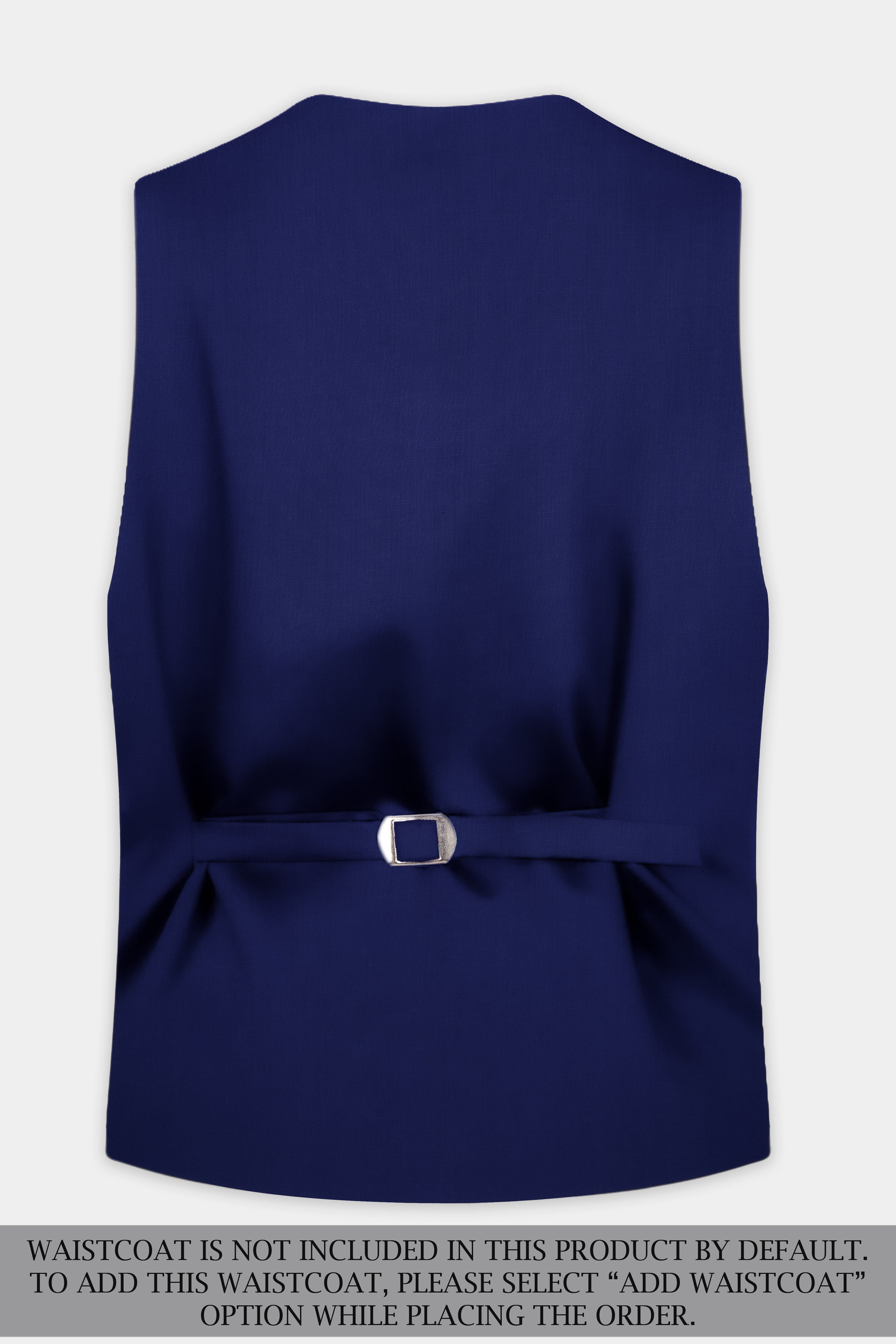 Celestia- Blue Solid Wool Rich Double Breasted Slight Stretch Suit