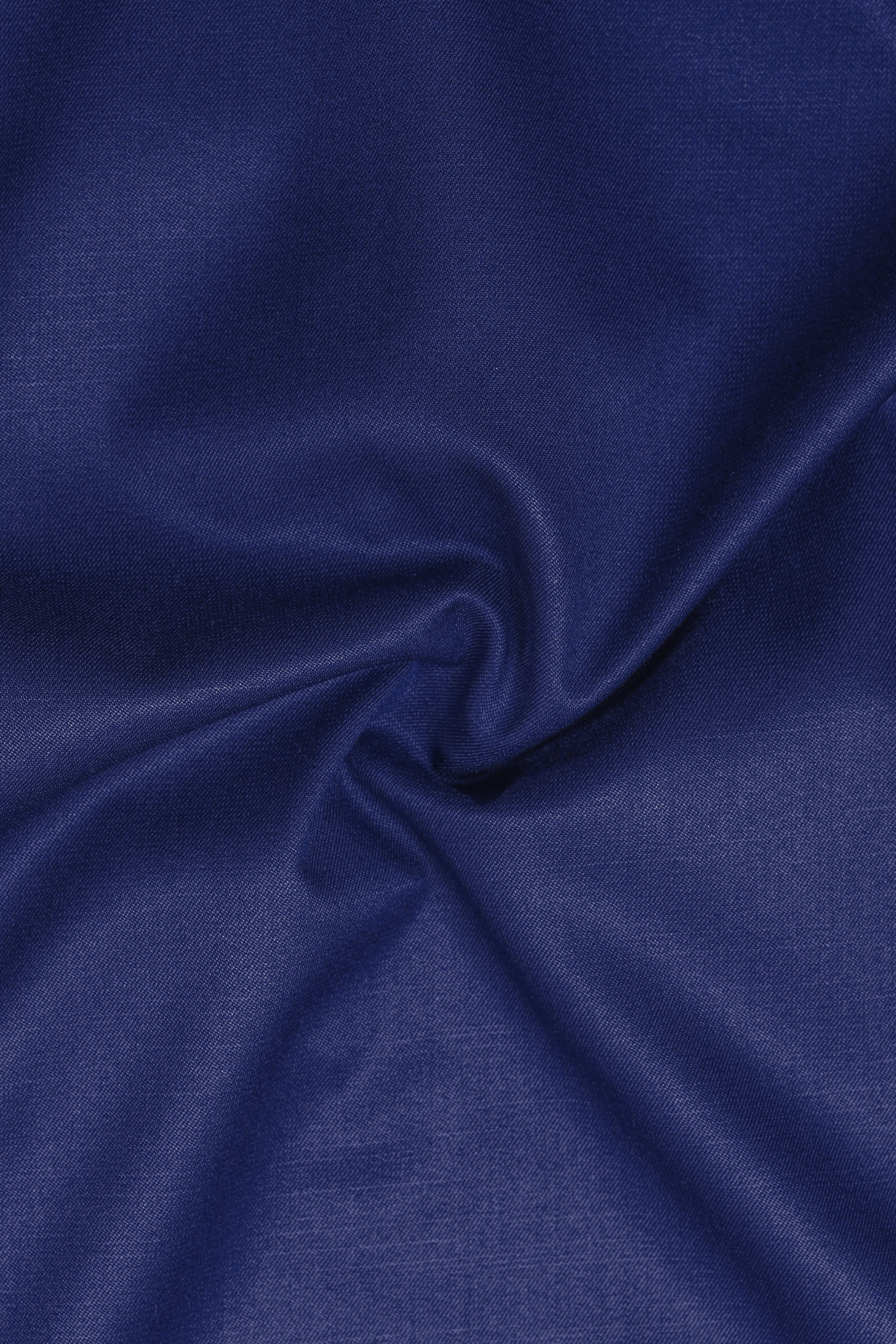 Celestia- Blue Solid Wool Rich Double Breasted Slight Stretch Suit