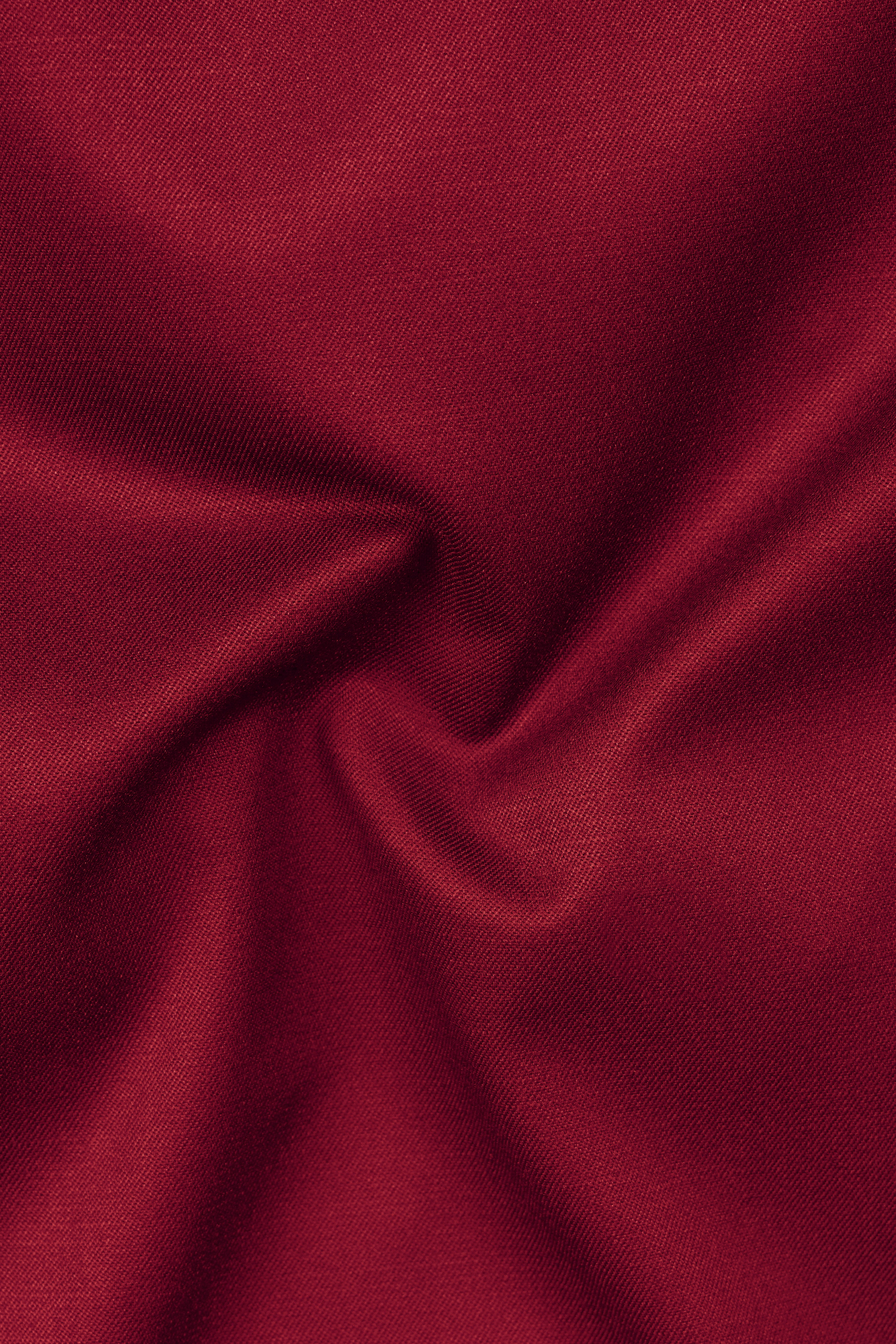 CrimsonAce-Cherry Red Solid Wool Rich Double Breasted Slight Stretch Suit