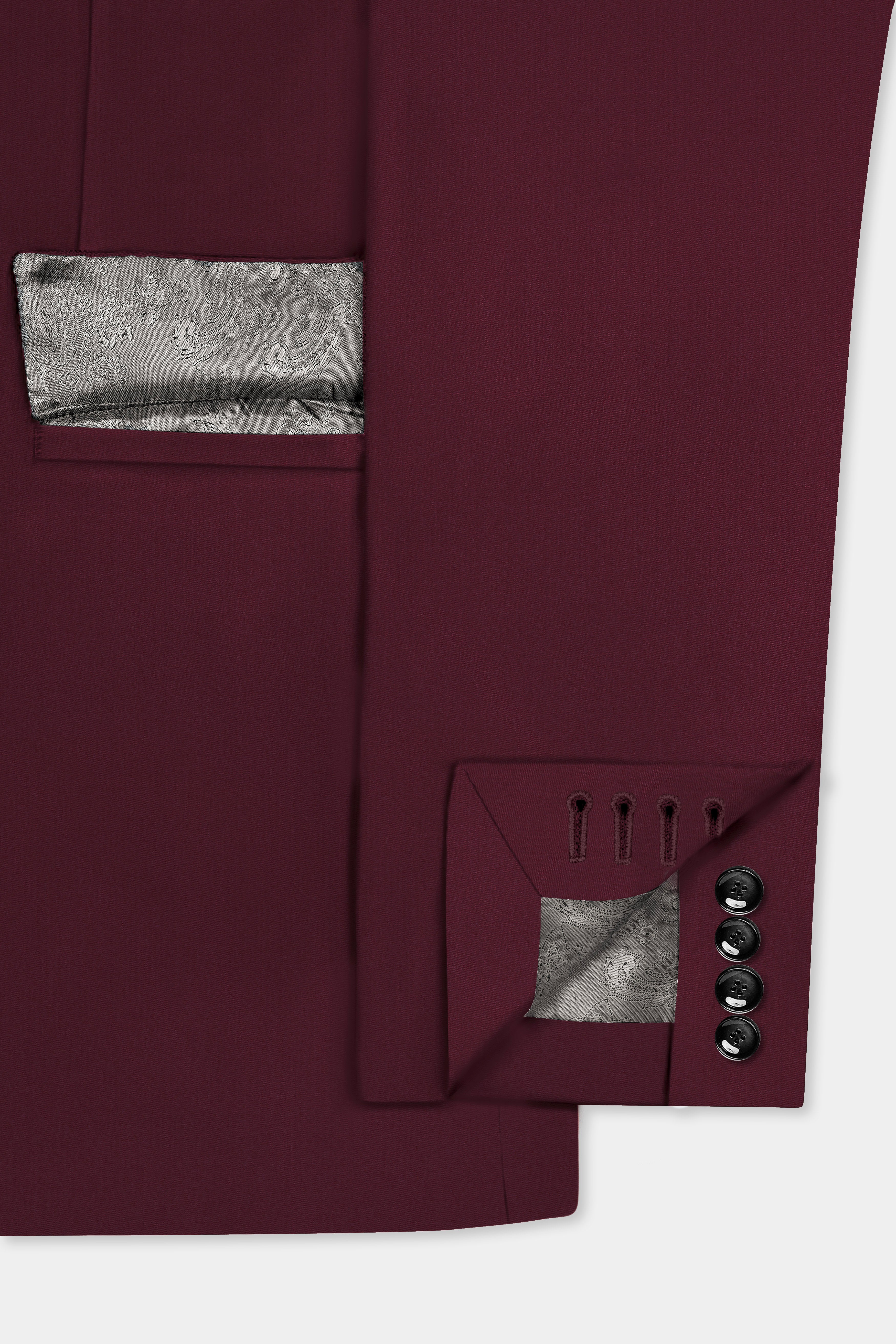 SepiaElite-Tamarind Brown Solid Wool Rich Double Breasted Slight Stretch Suit