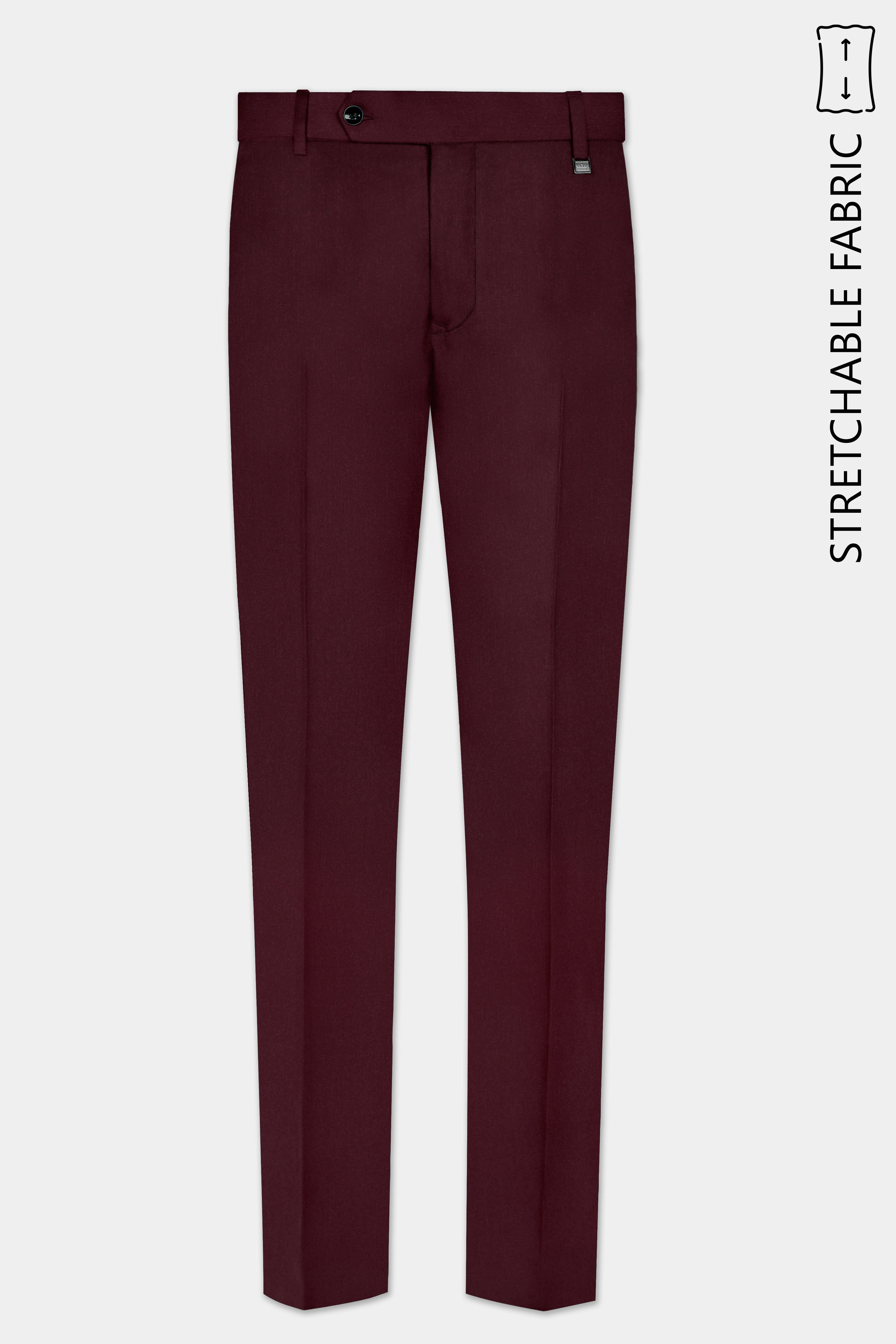 SepiaElite-Tamarind Brown Solid Wool Rich Single Breasted Slight Stretch Suit