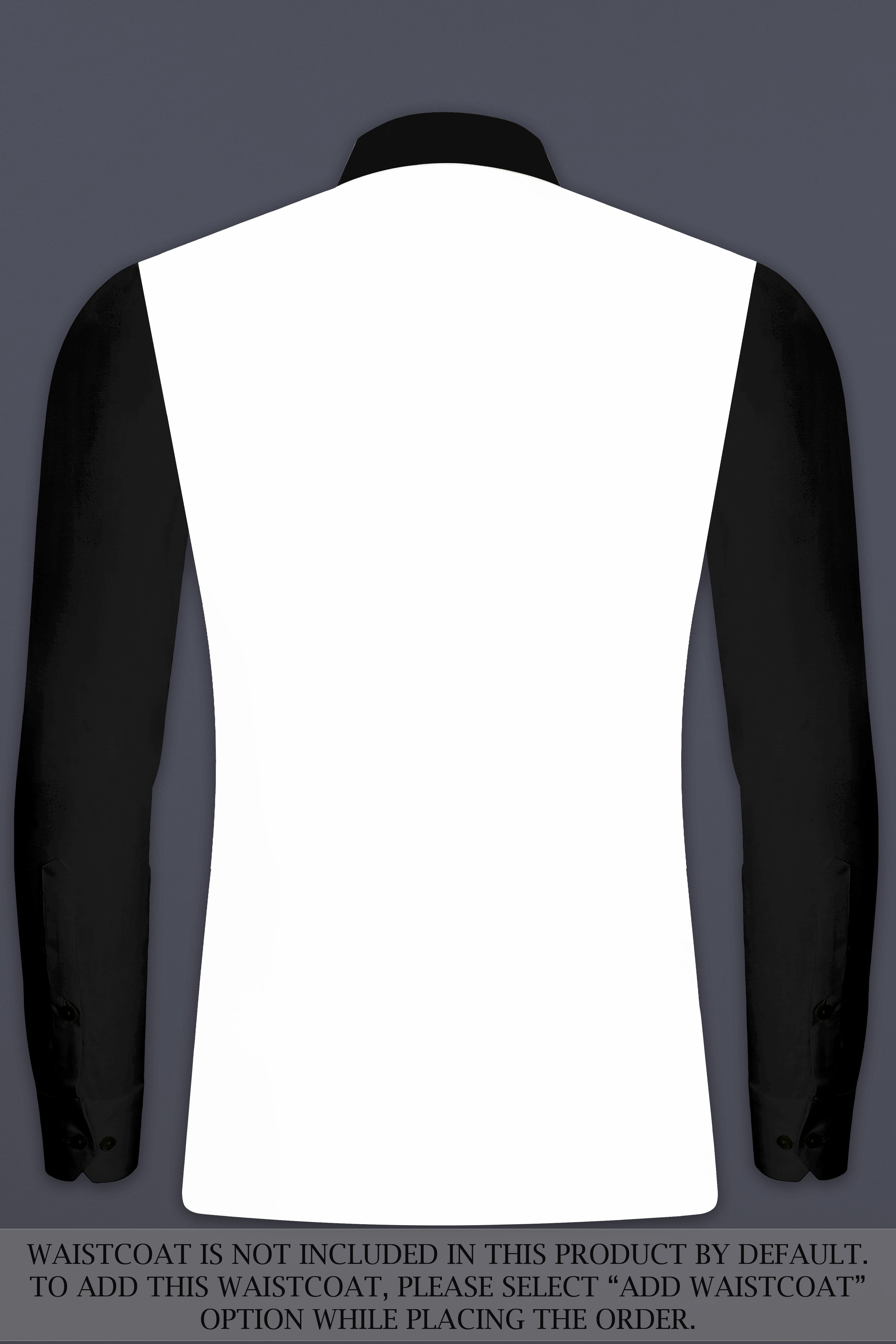 Off White Solid Wool Rich Bandhgala Slight Stretch Suit