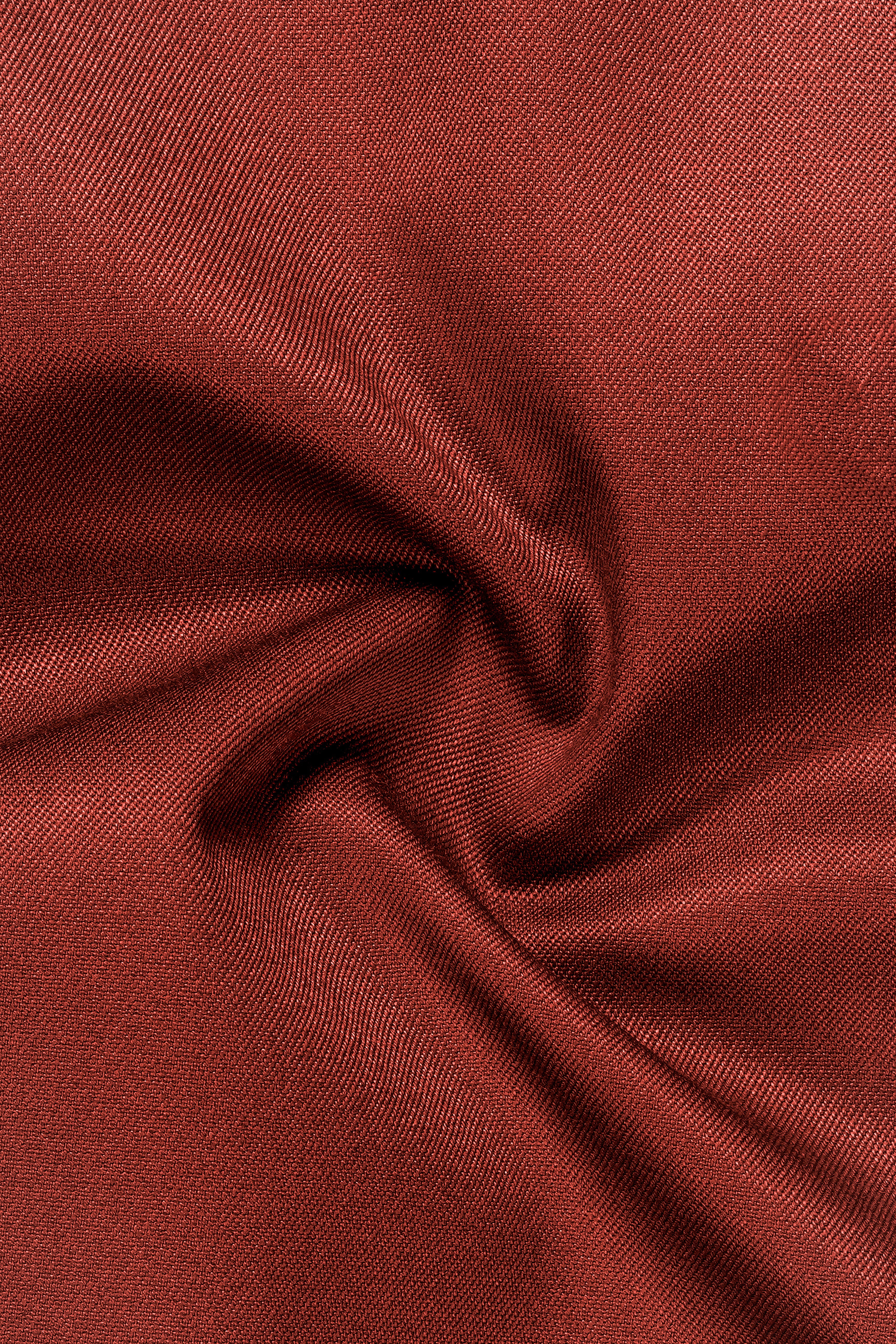 Inferno Rust-Brick Red Solid Wool Rich Tuxedo Slight Stretch Suit