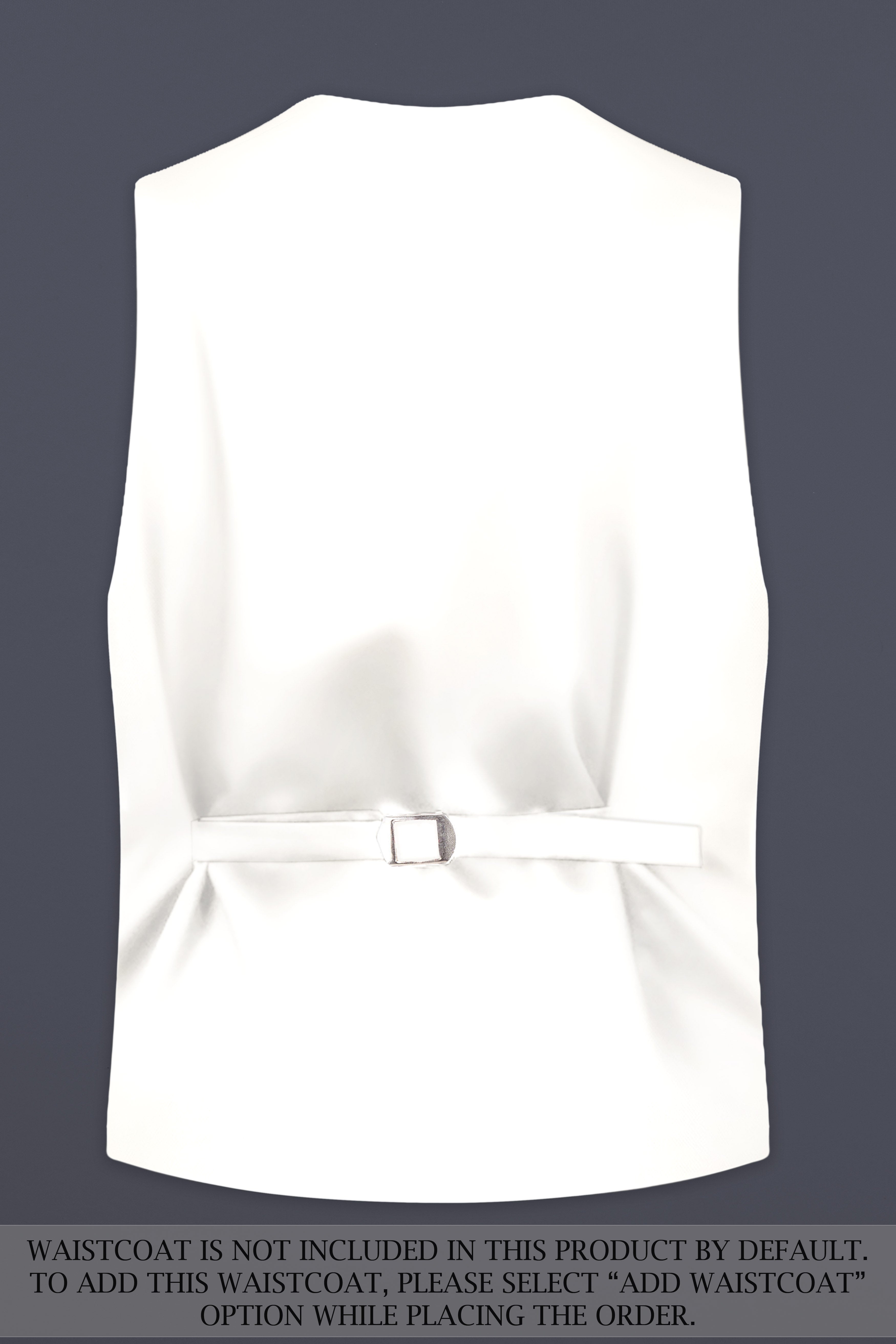 Off White Solid Wool Rich Single Breasted Slight Stretch Suit