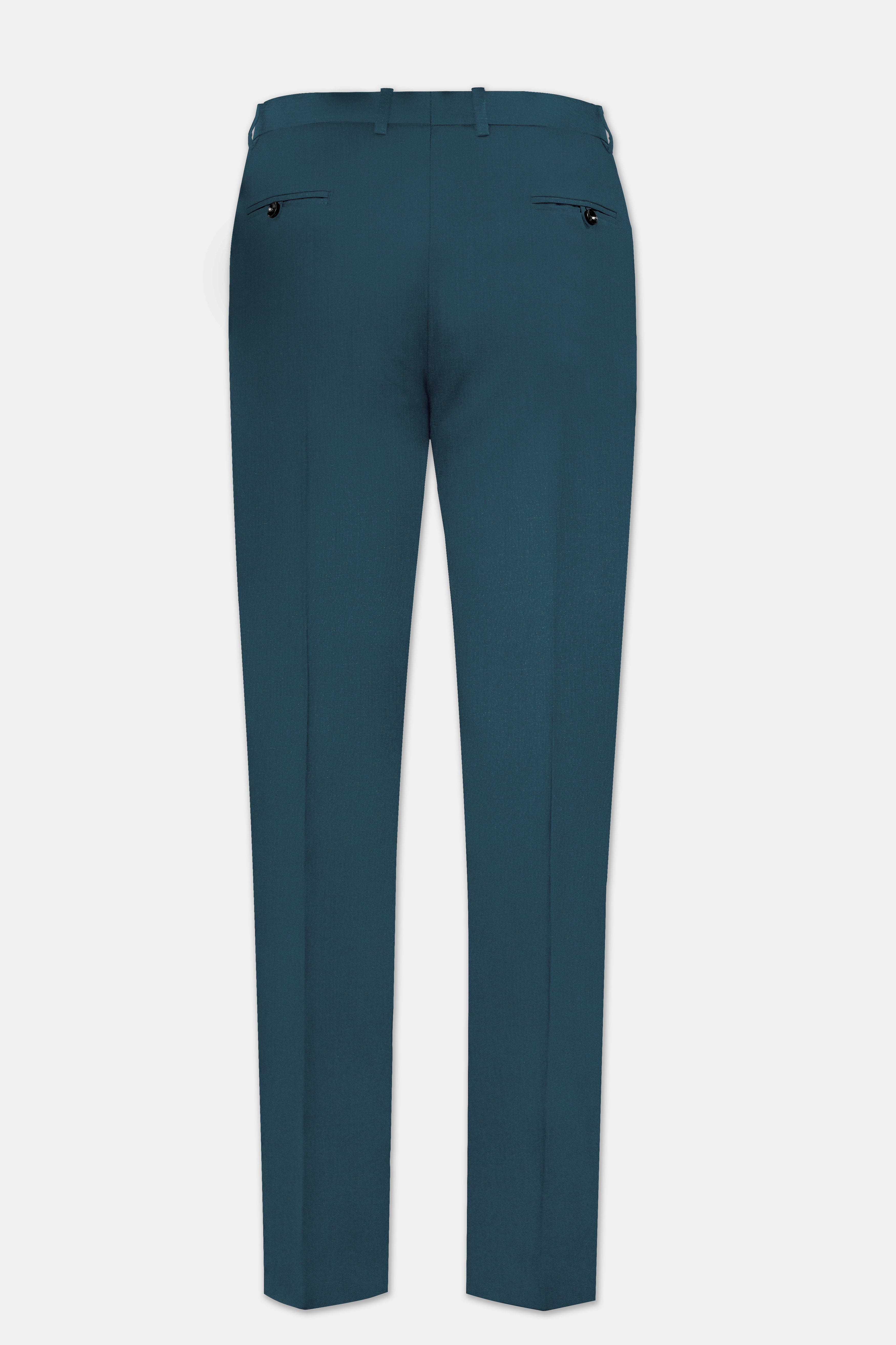 Prestige-Dianne Green Solid Wool Rich Tuxedo Slight Stretch Suit