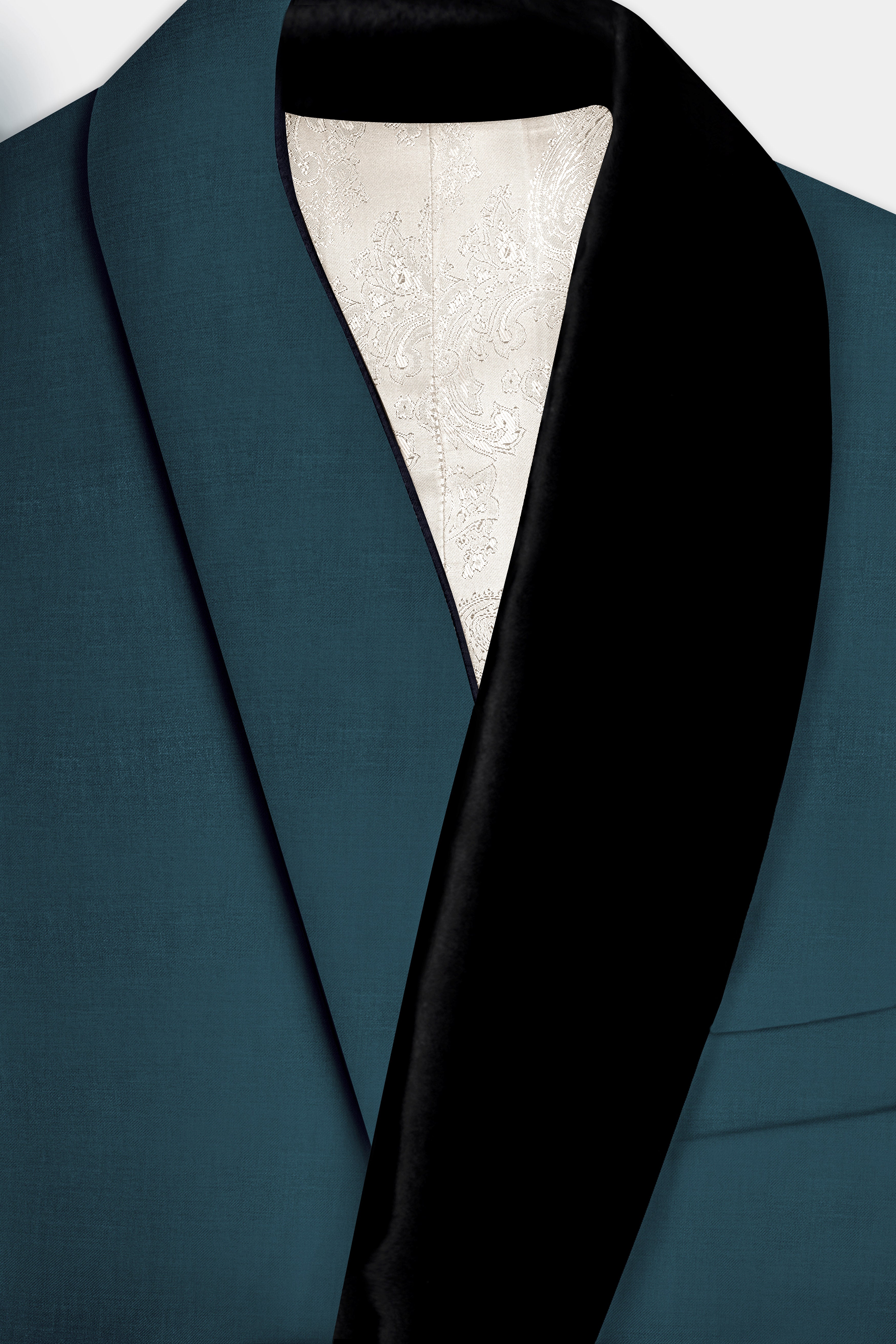 Prestige-Dianne Green Solid Wool Rich Tuxedo Slight Stretch Suit