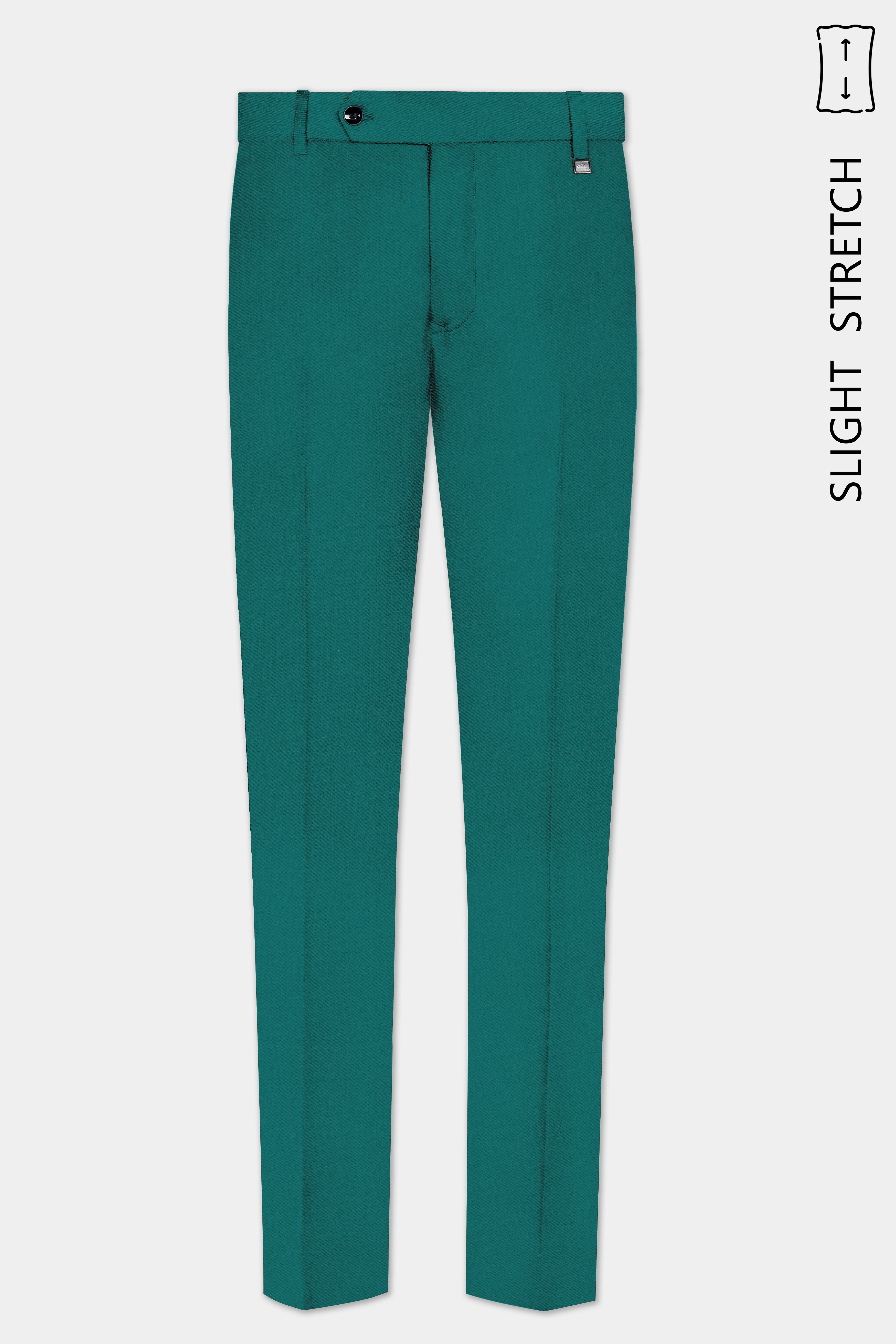Verdant Classic-Surfie Green Solid Wool Rich Tuxedo Slight Stretch Suit
