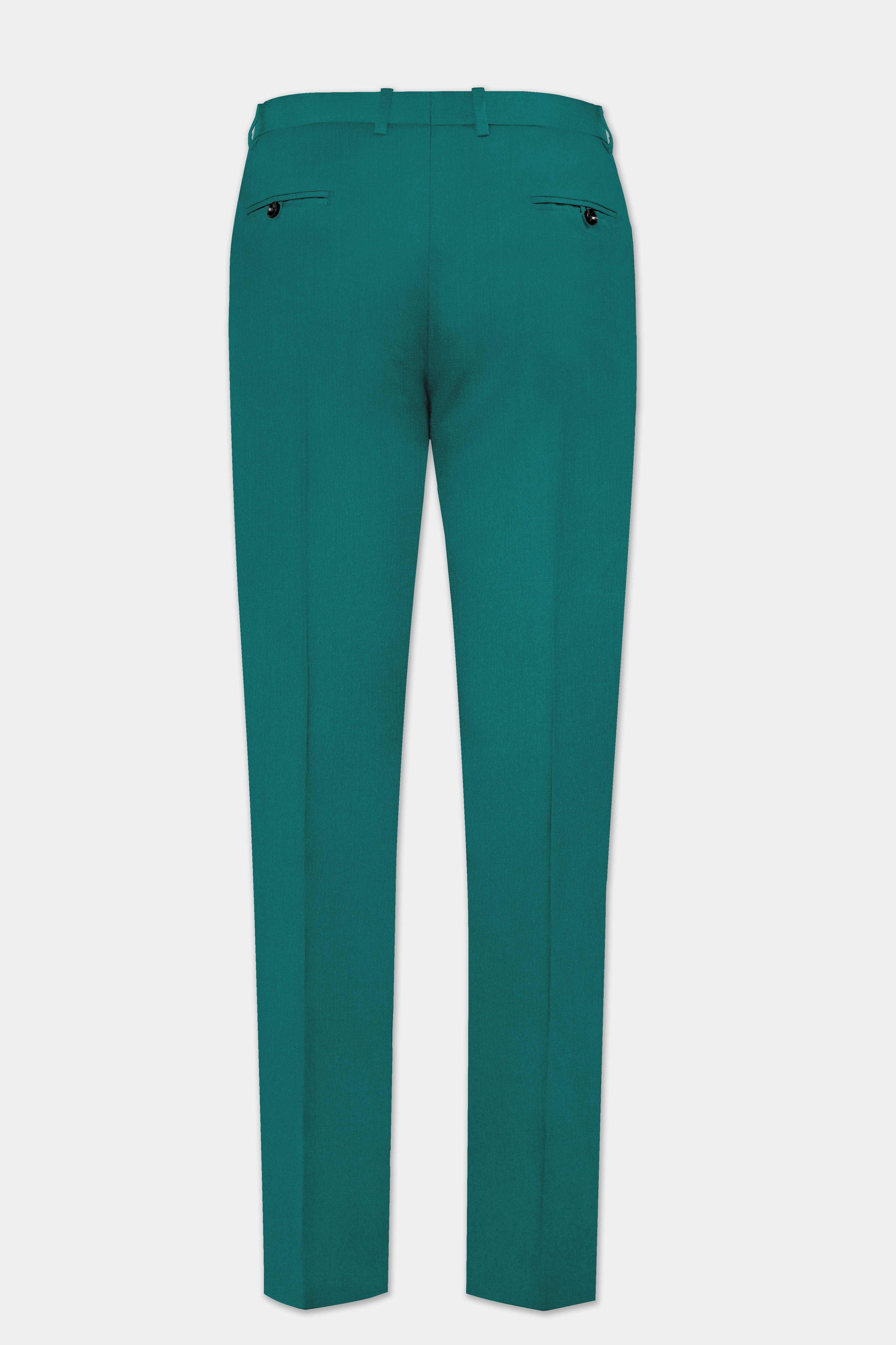Verdant Classic-Surfie Green Solid Wool Rich Tuxedo Slight Stretch Suit
