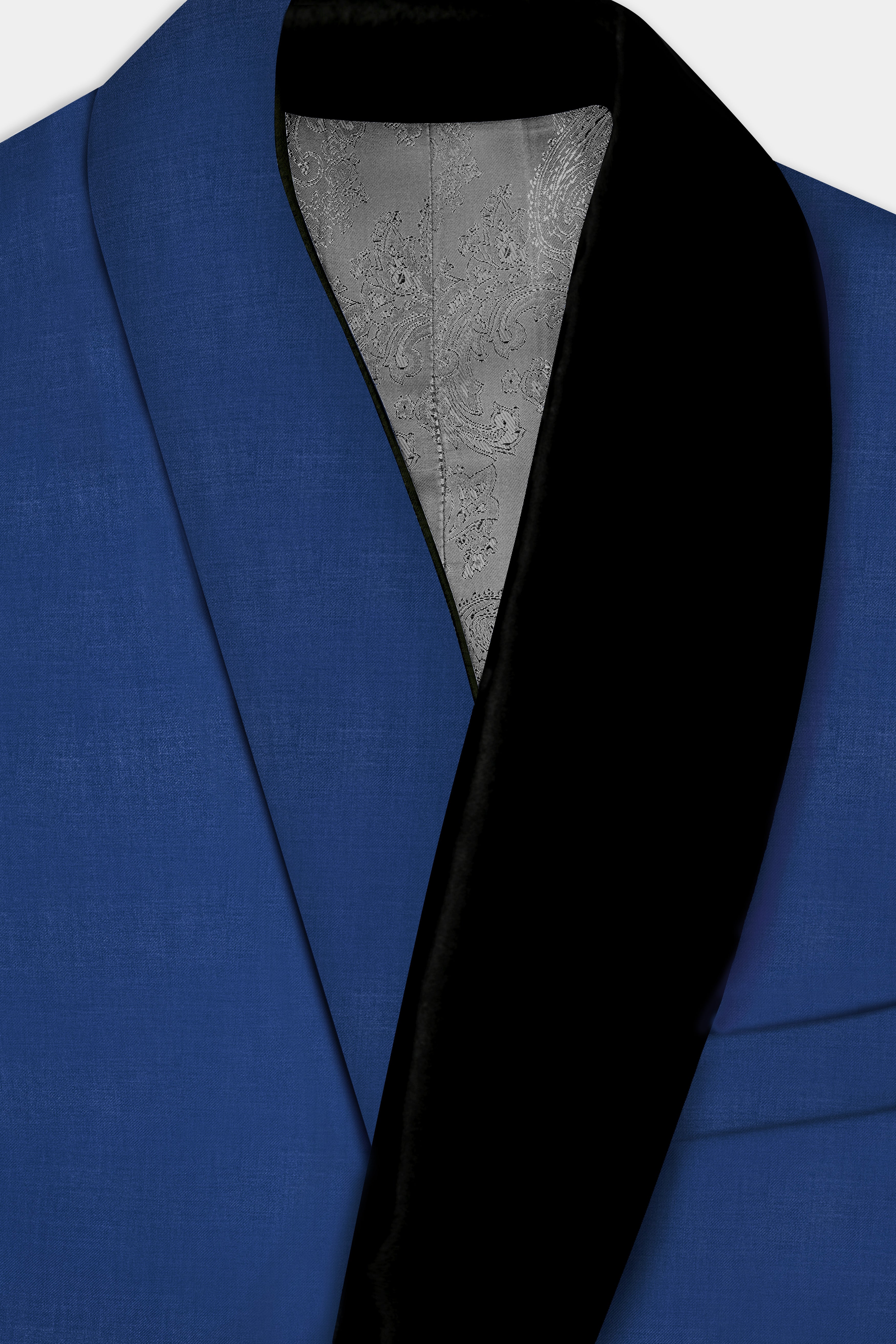 Cerulean Elite-Cobalt Blue Solid Wool Rich Tuxedo Slight Stretch Suit