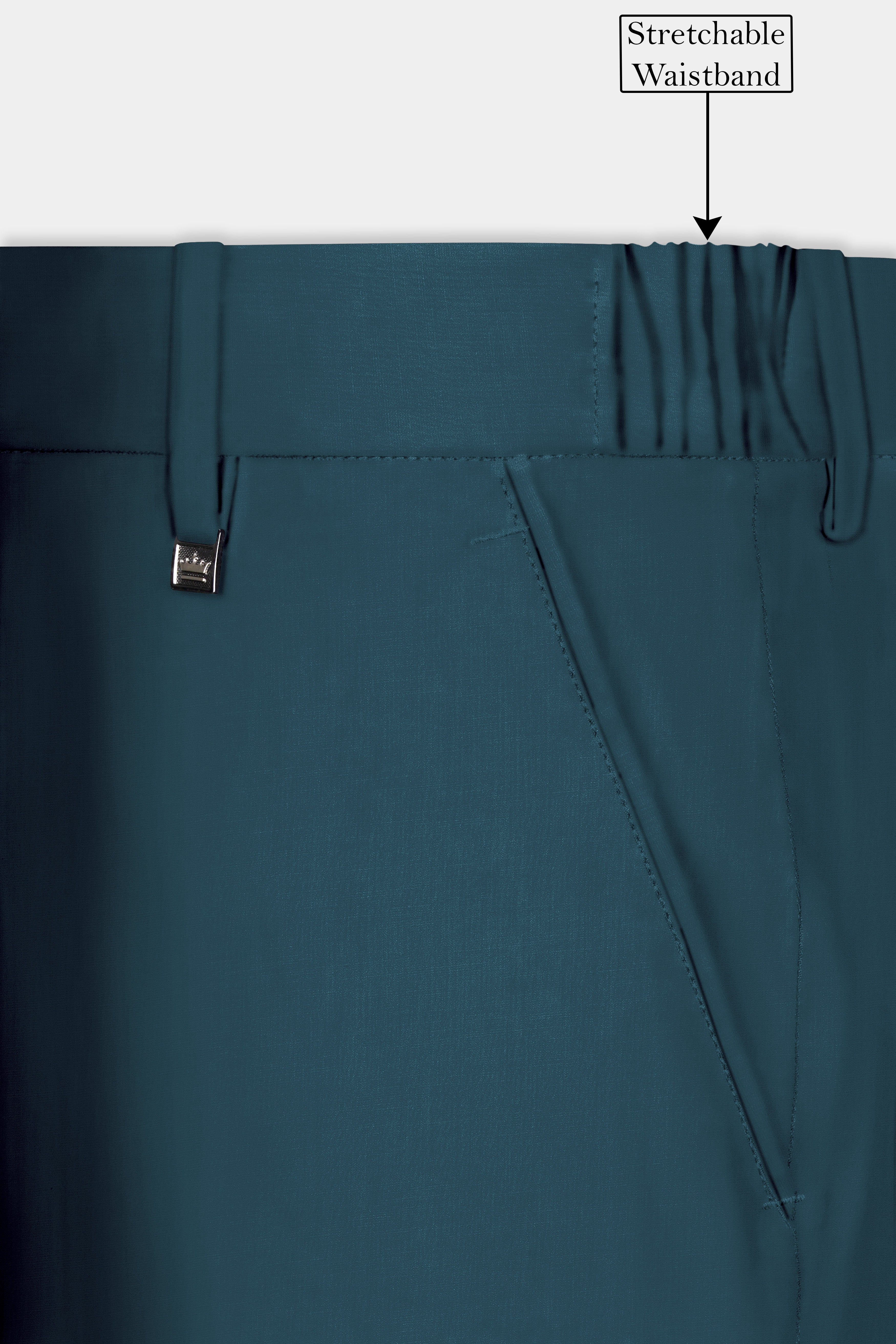 Prestige-Dianne Green Solid Wool Rich Cross Placket Bandhgala Slight Stretch Suit