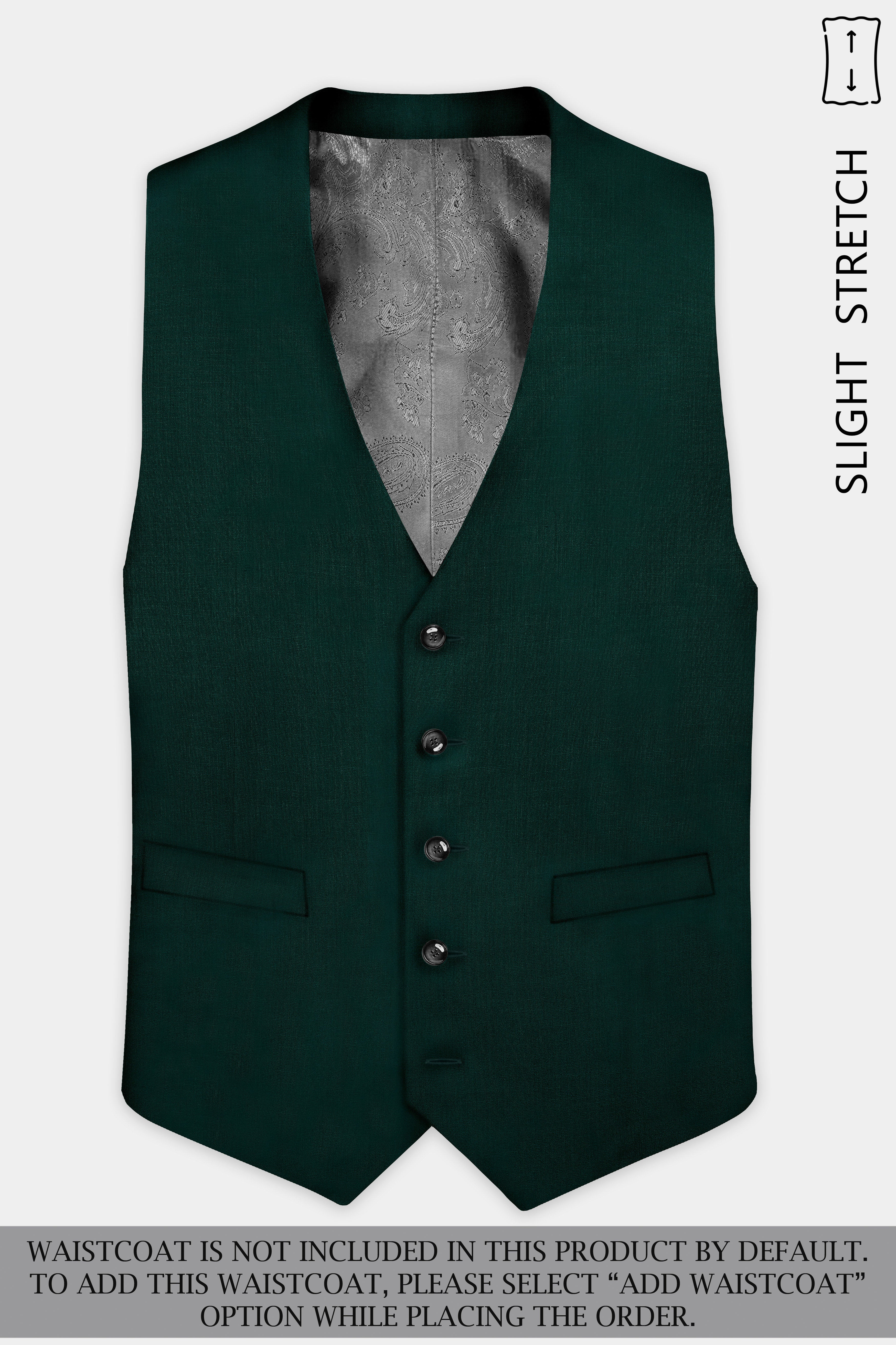 Emerald-Zucchini Green Solid Premium Wool Rich Double Breasted