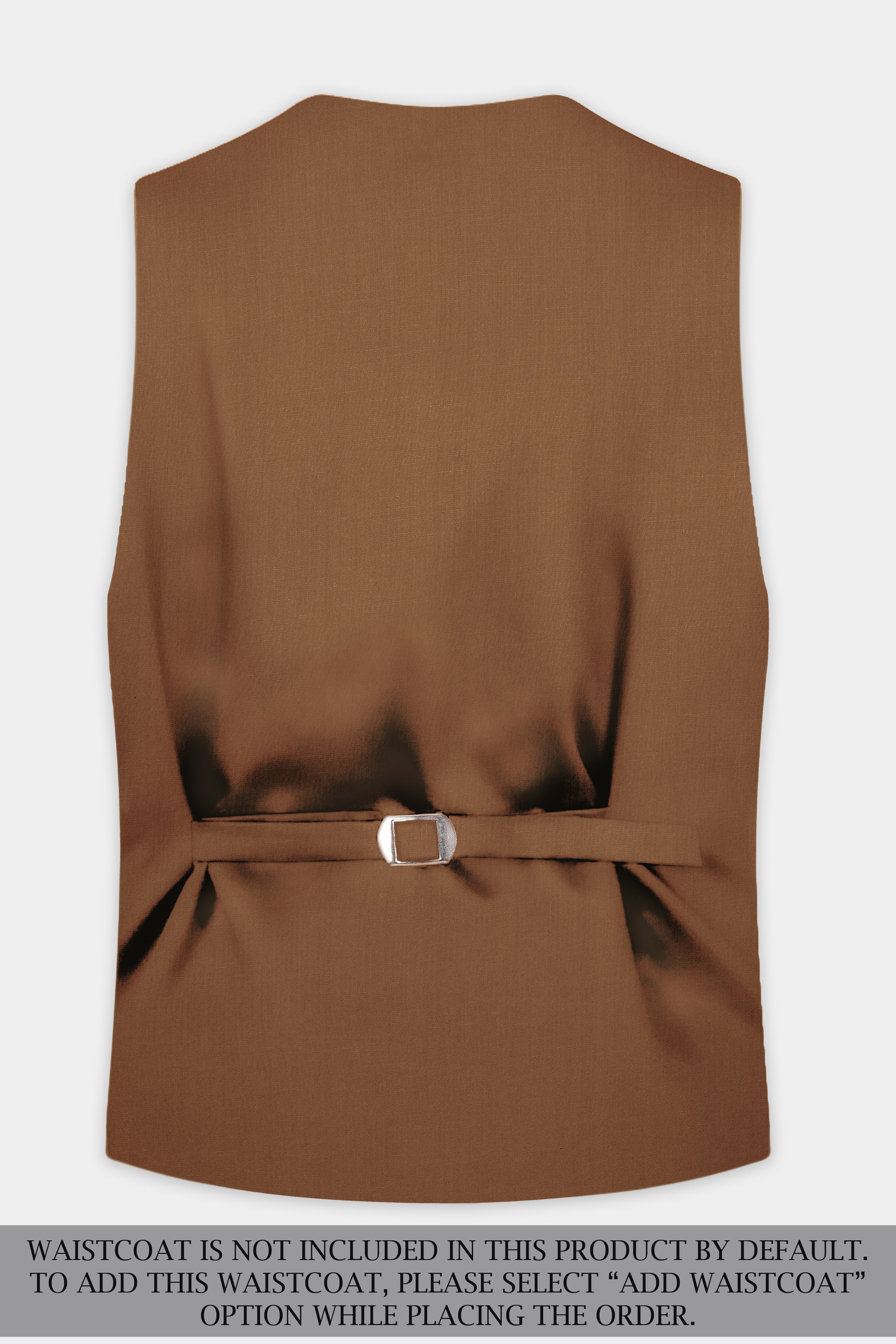 Bronze-Tawny Brown Solid Wool Rich Double Breasted Slight Stretch Suit