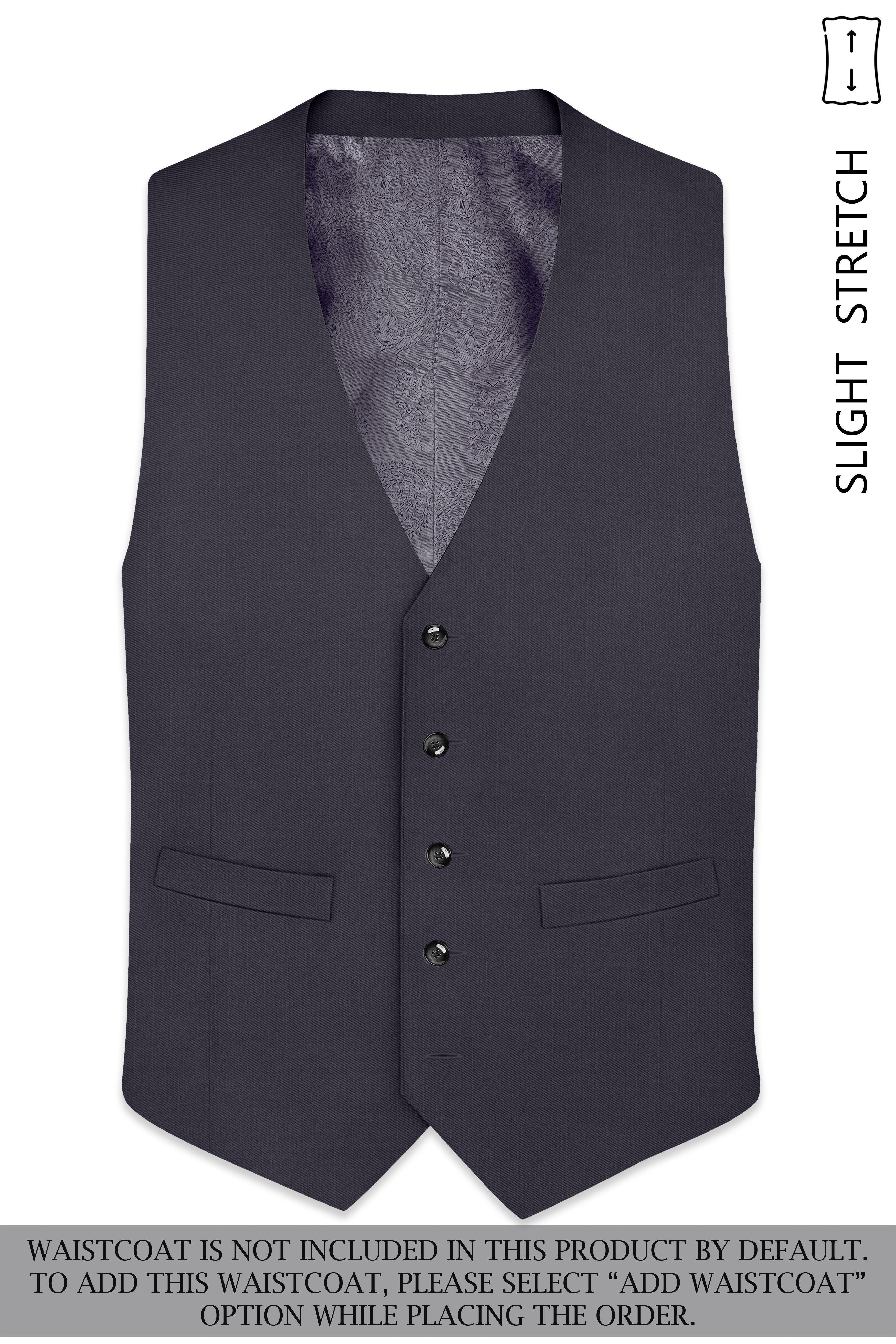Vogue-Glaucous Gray Solid Wool Rich Double Breasted Slight Stretch Suit