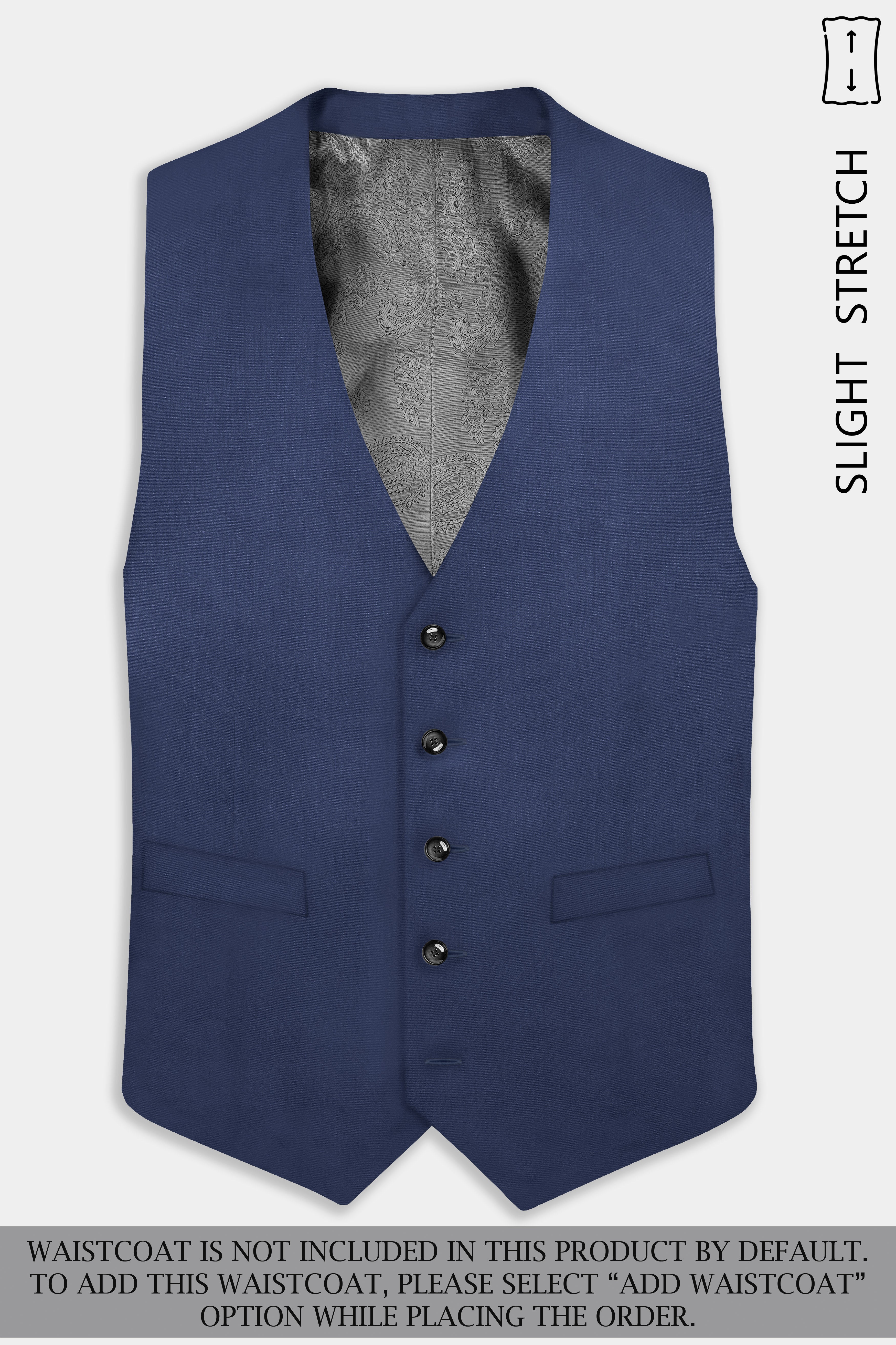Sapphire-Glaucous Blue Solid Wool Rich Double Breasted Slight Stretch Suit