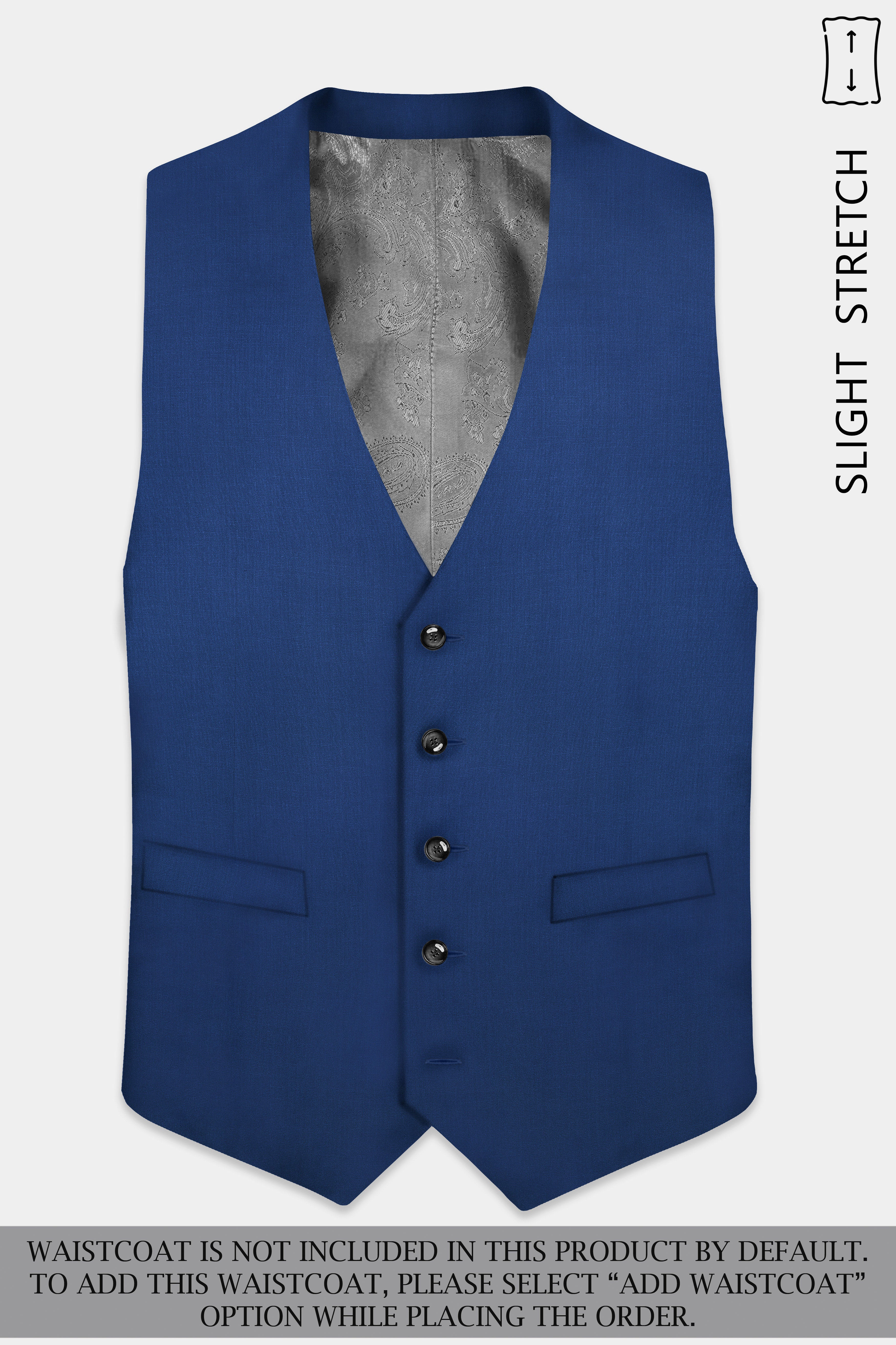 Cerulean Elite-Cobalt Blue Solid Wool Rich Double Breasted Slight Stretch Suit