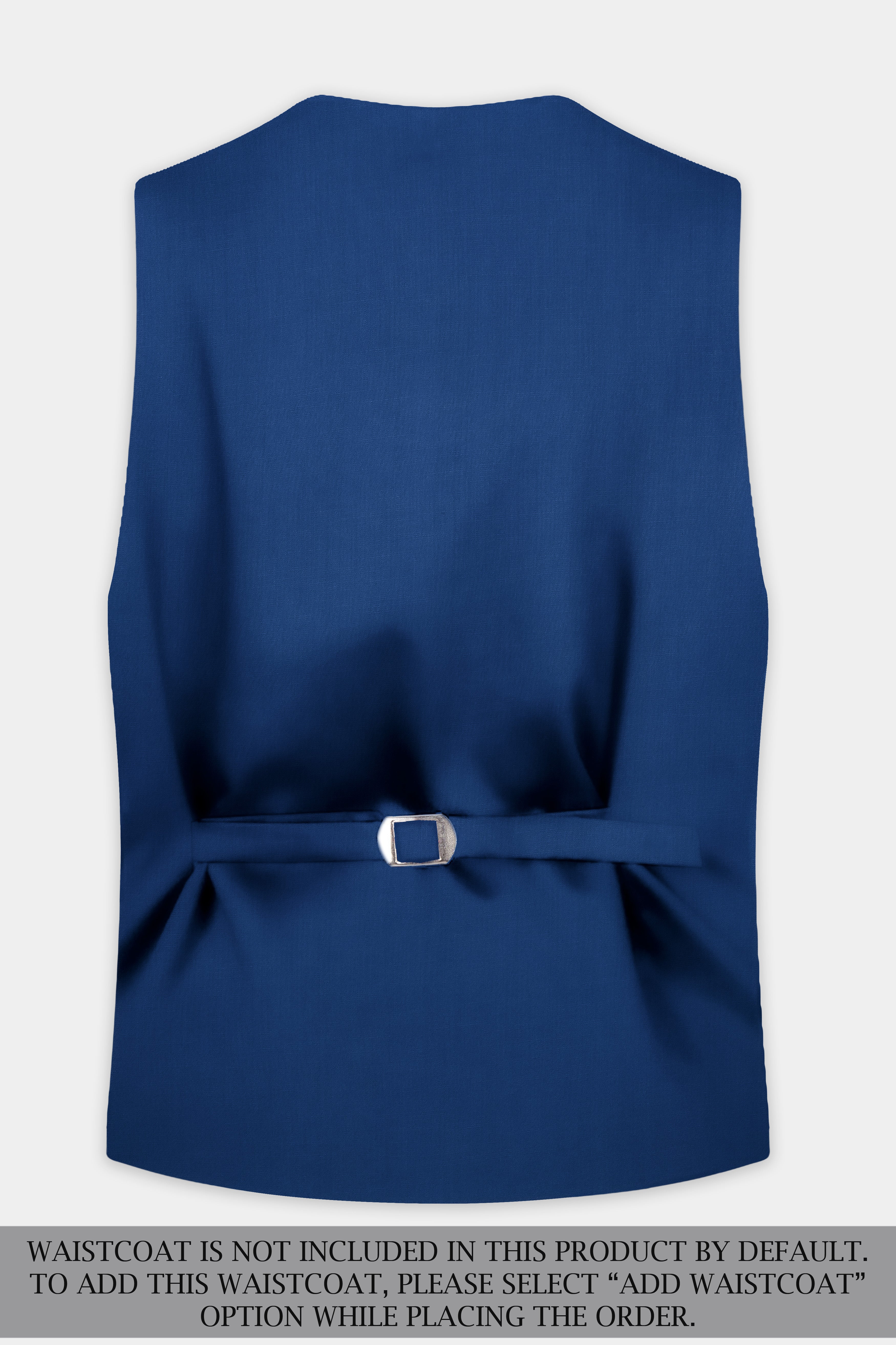 Cerulean Elite-Cobalt Blue Solid Wool Rich Double Breasted Slight Stretch Suit
