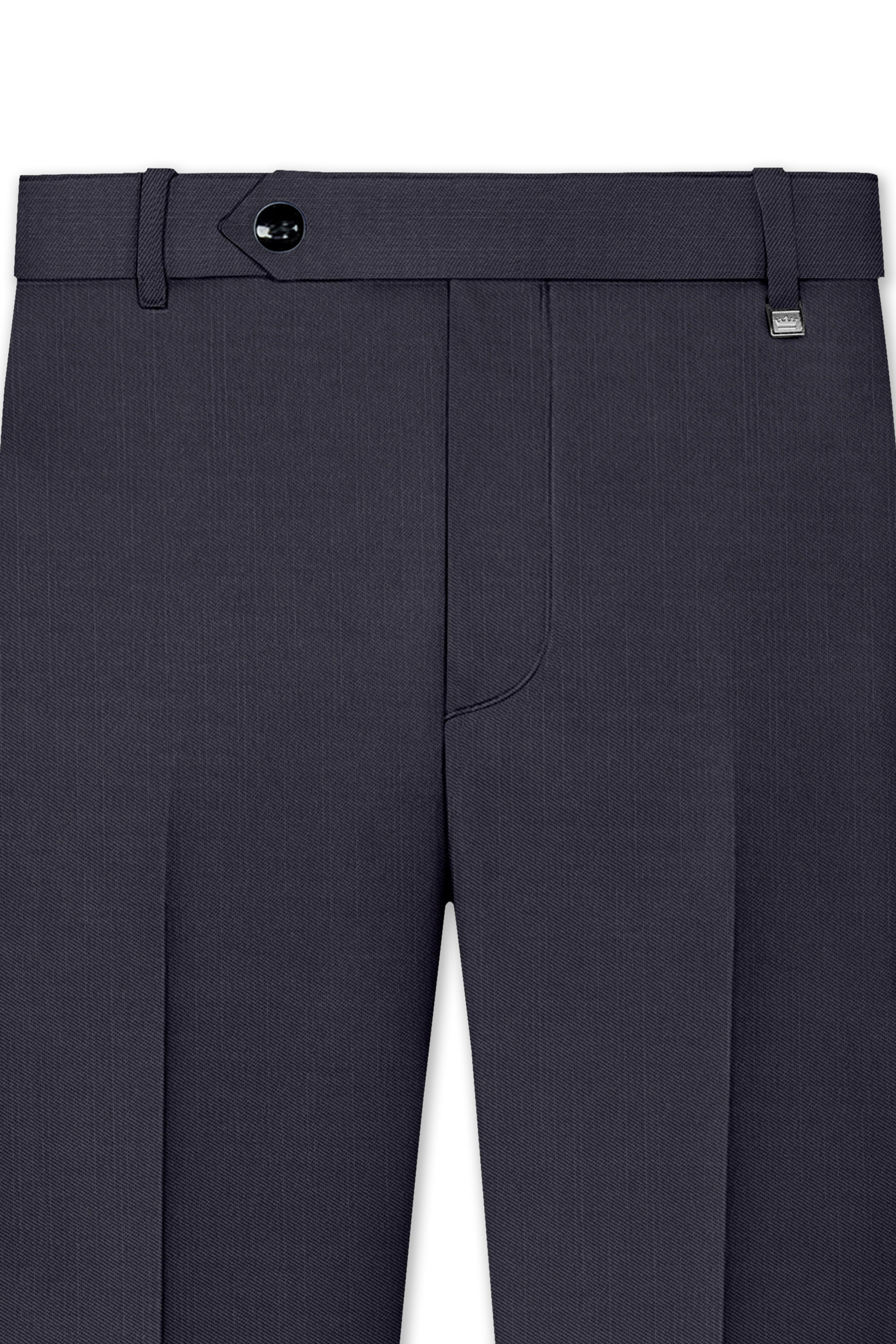 Vogue-Glaucous Gray Solid Wool Rich Single Breasted Slight Stretch Suit