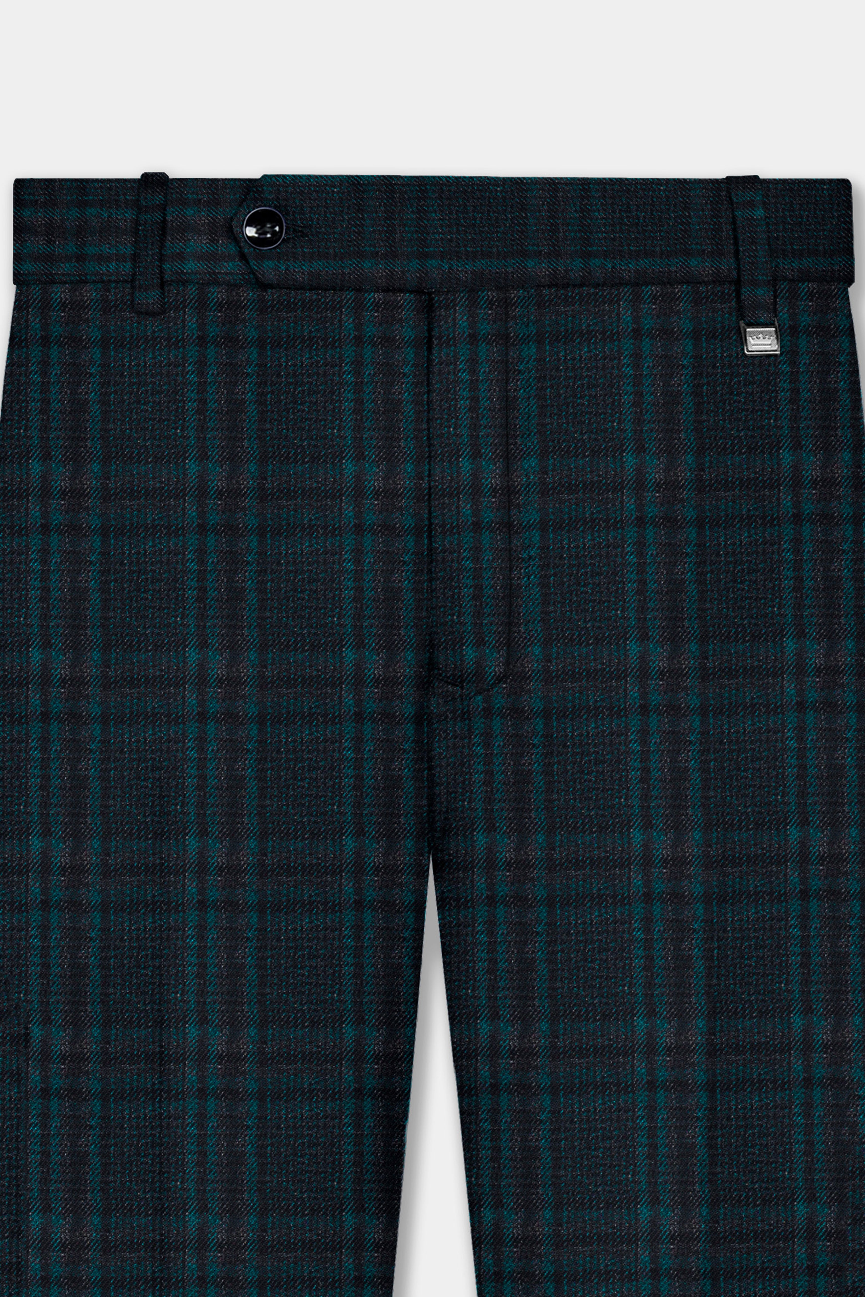 Royale-Cyprus Blue Plaid Tweed Double Breasted Suit