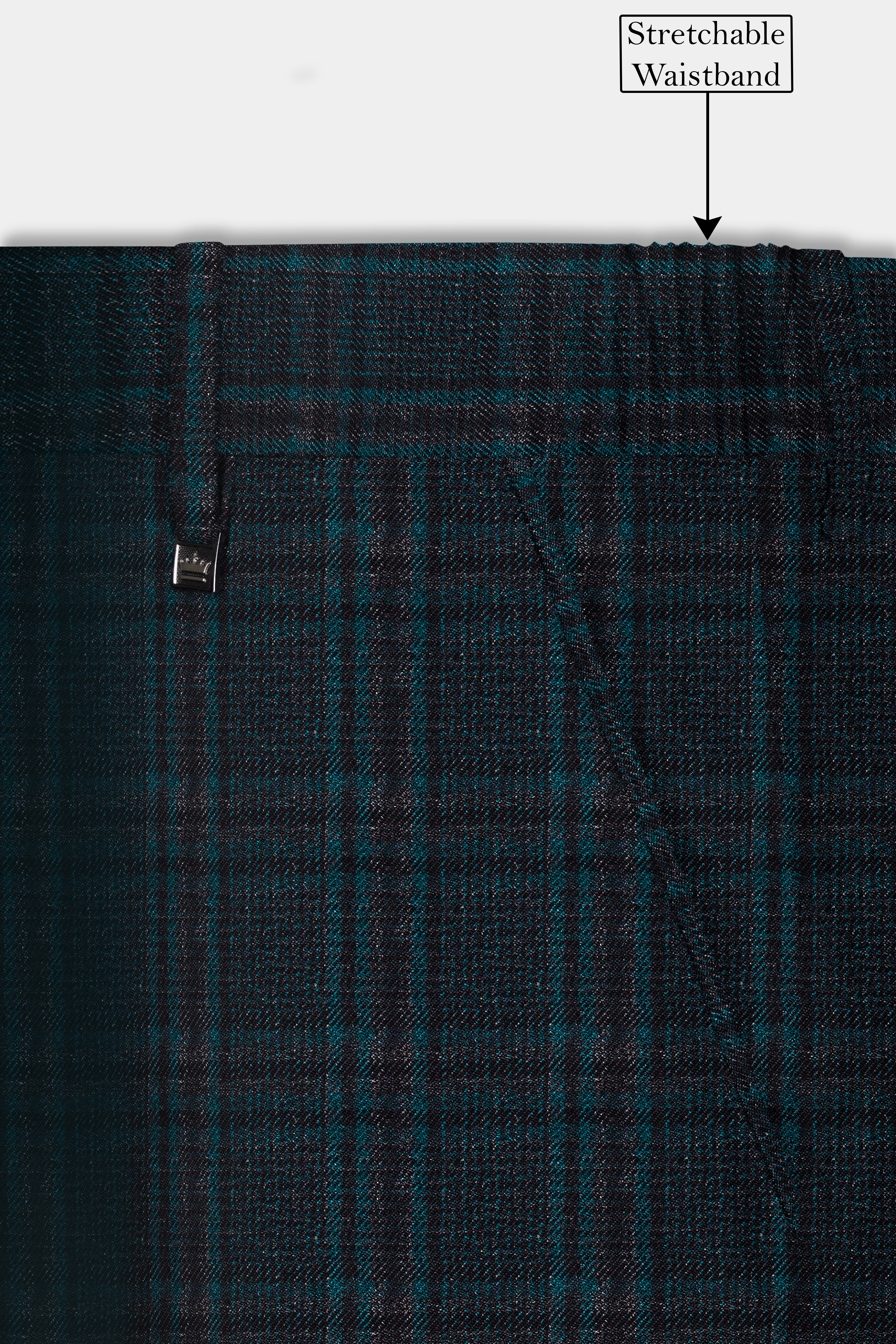 Royale-Cyprus Blue Plaid Tweed Double Breasted Suit
