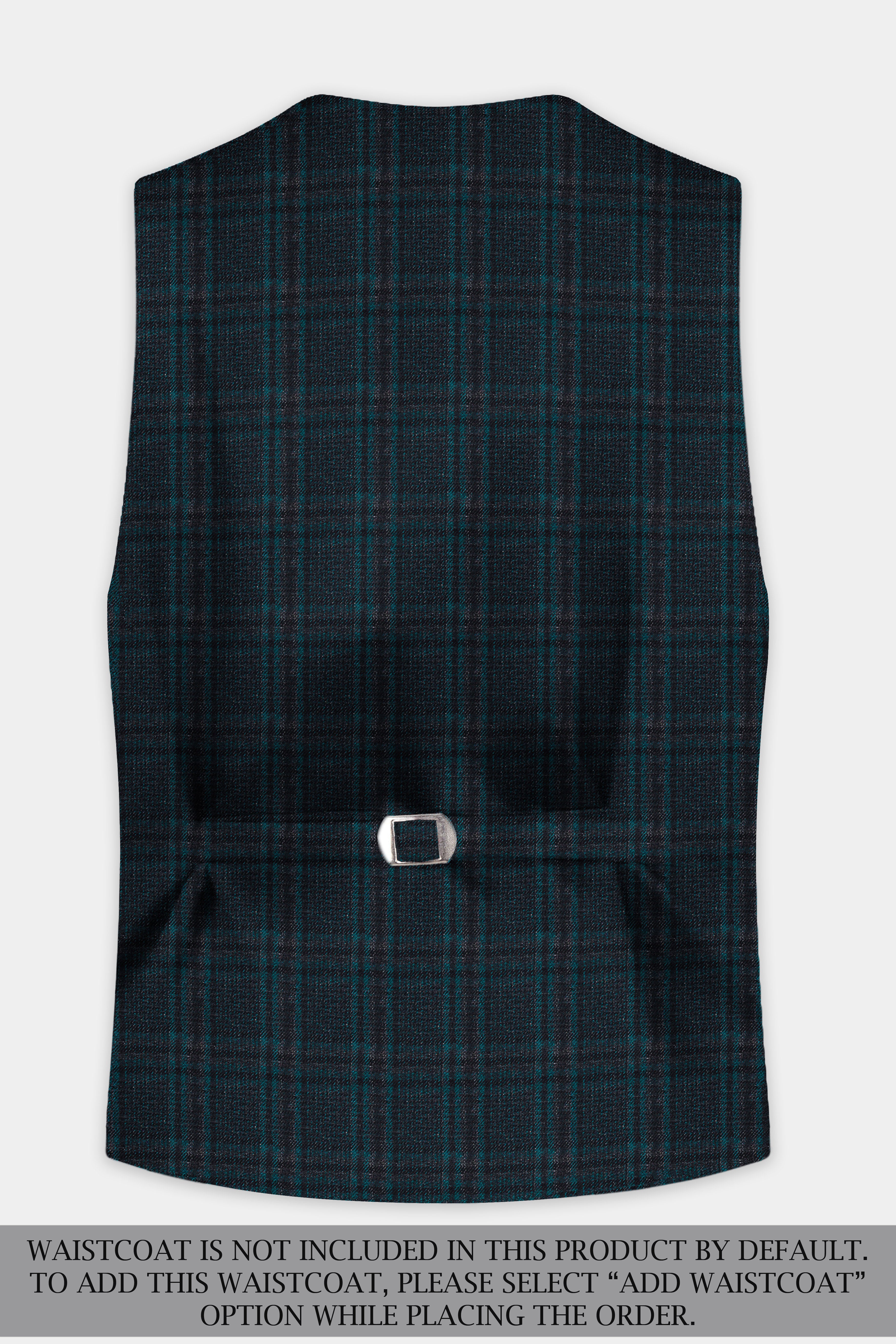 Royale-Cyprus Blue Plaid Tweed Double Breasted Suit