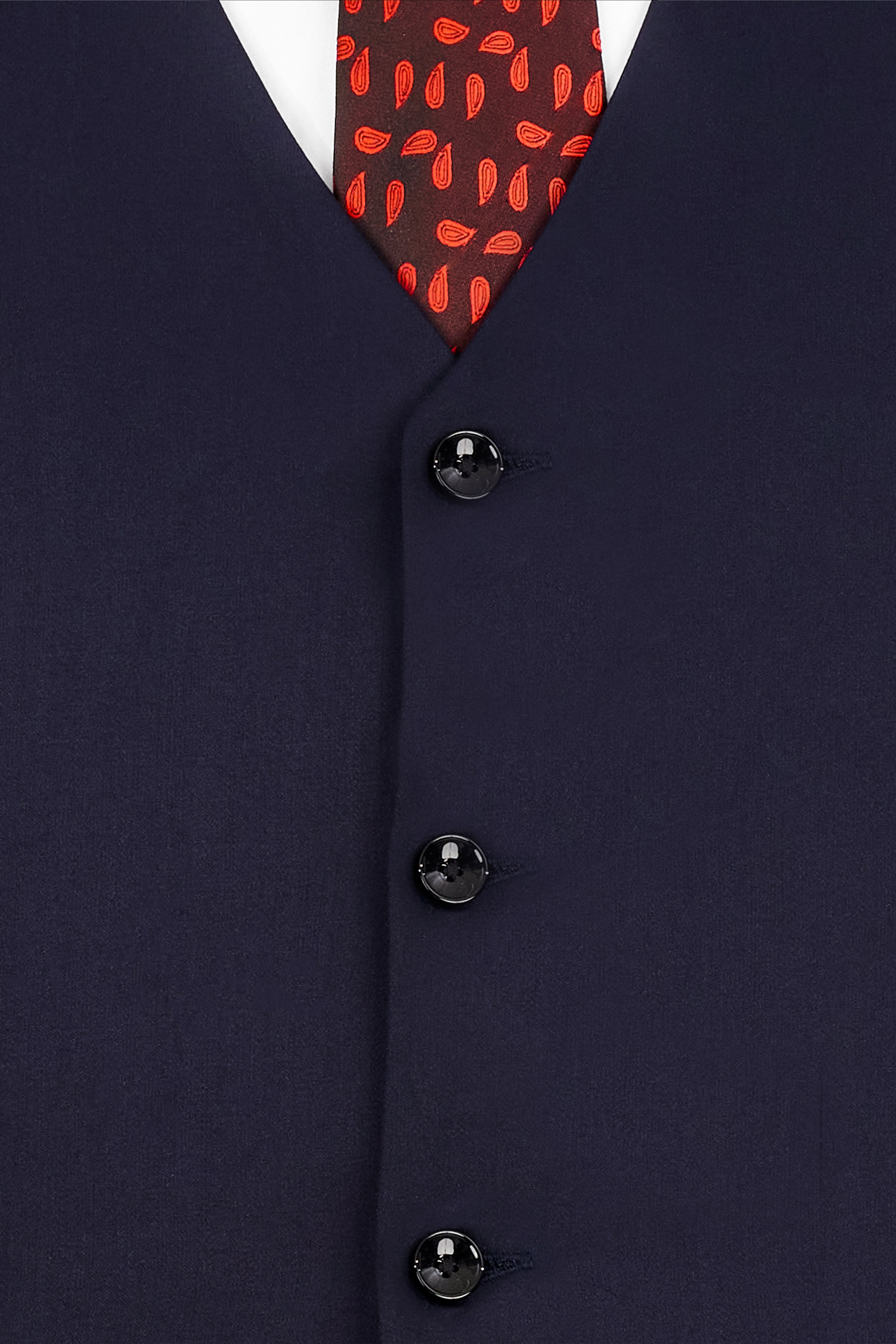 Navy Subtle Sheen Wool Blend Suit