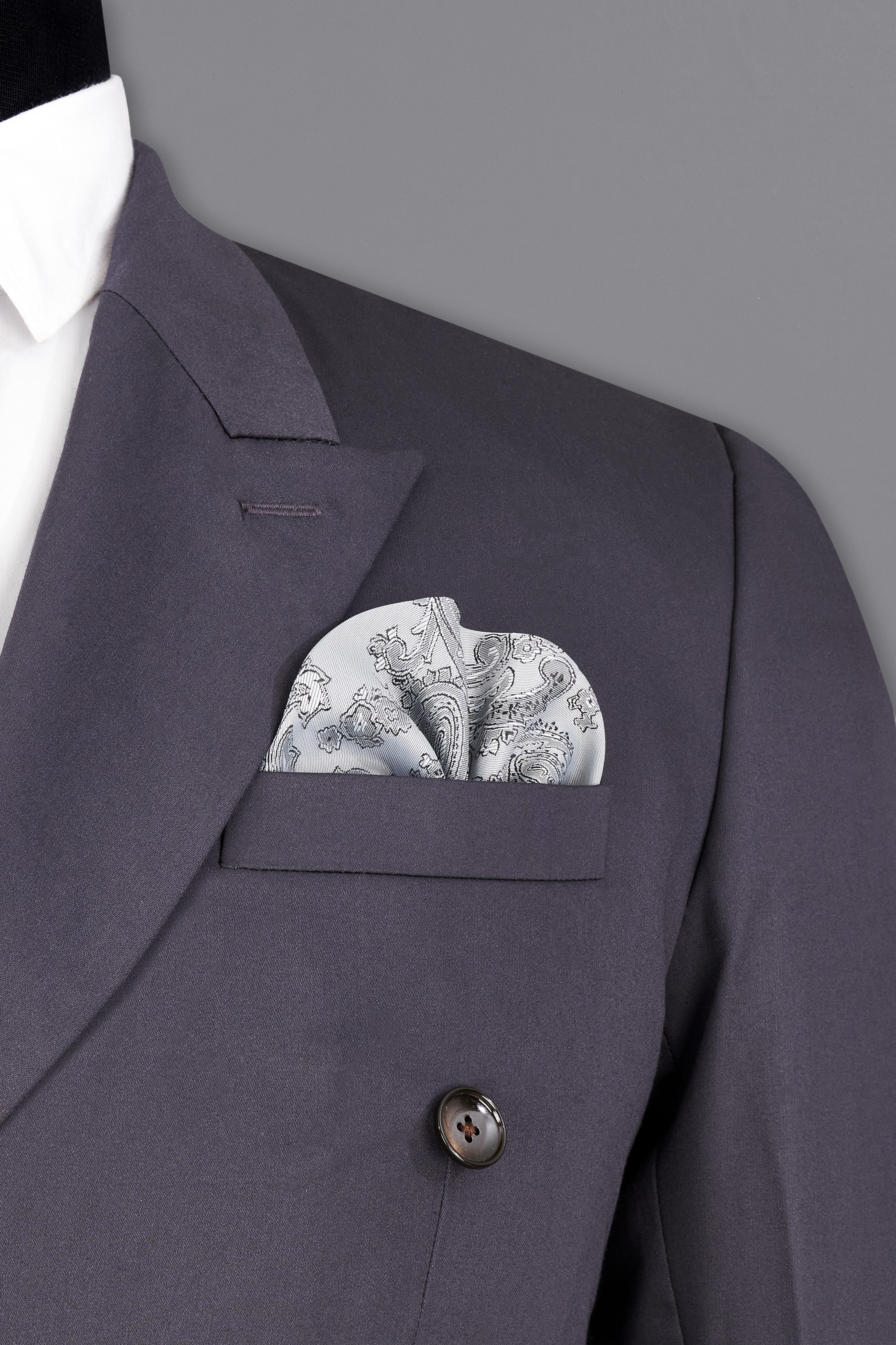 Porpoise Grey Subtle Sheen Wool Blend Double Breasted Suit