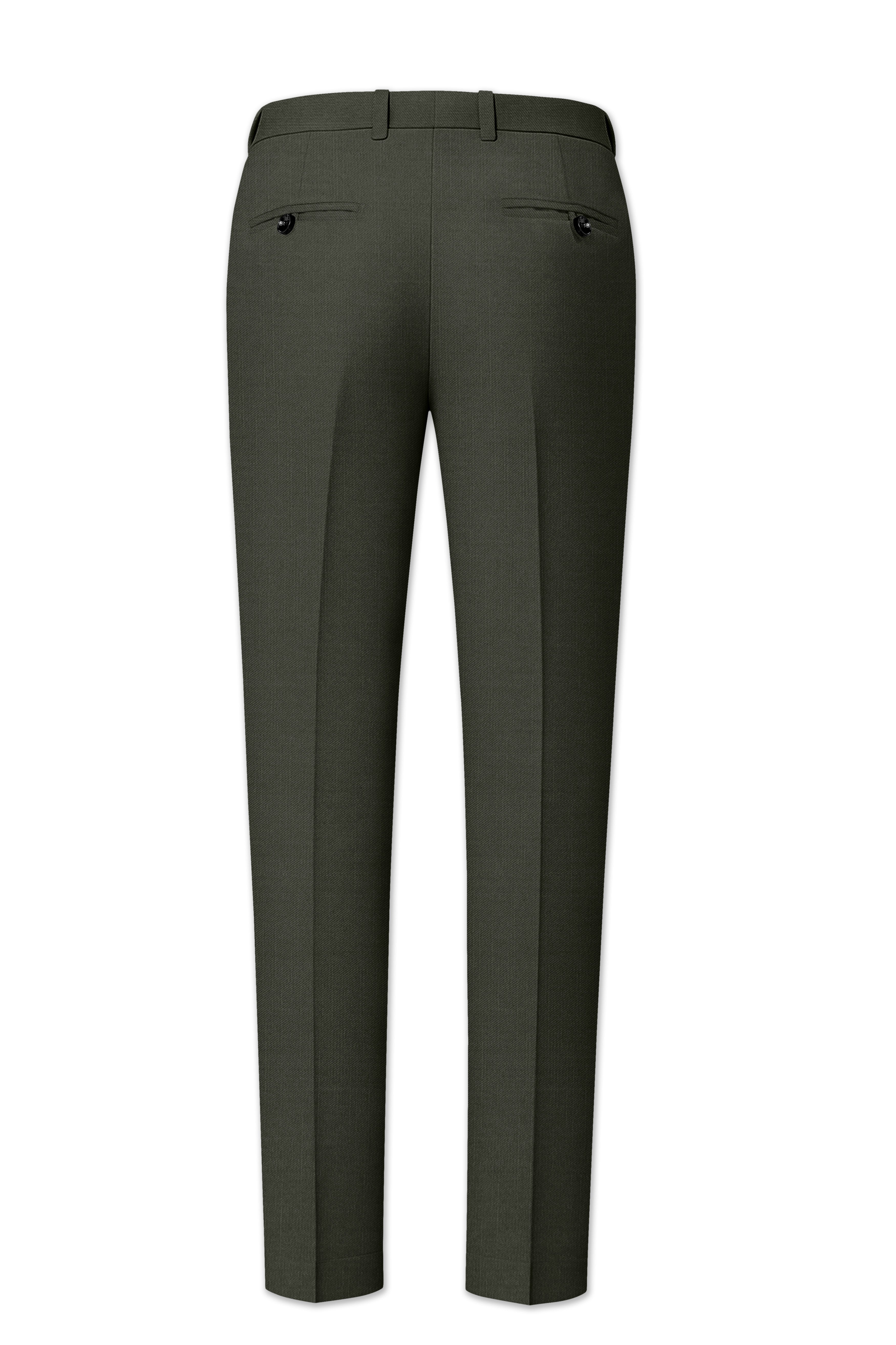 Verdant Majesty-Juniper Green Solid Premium Wool Rich Double