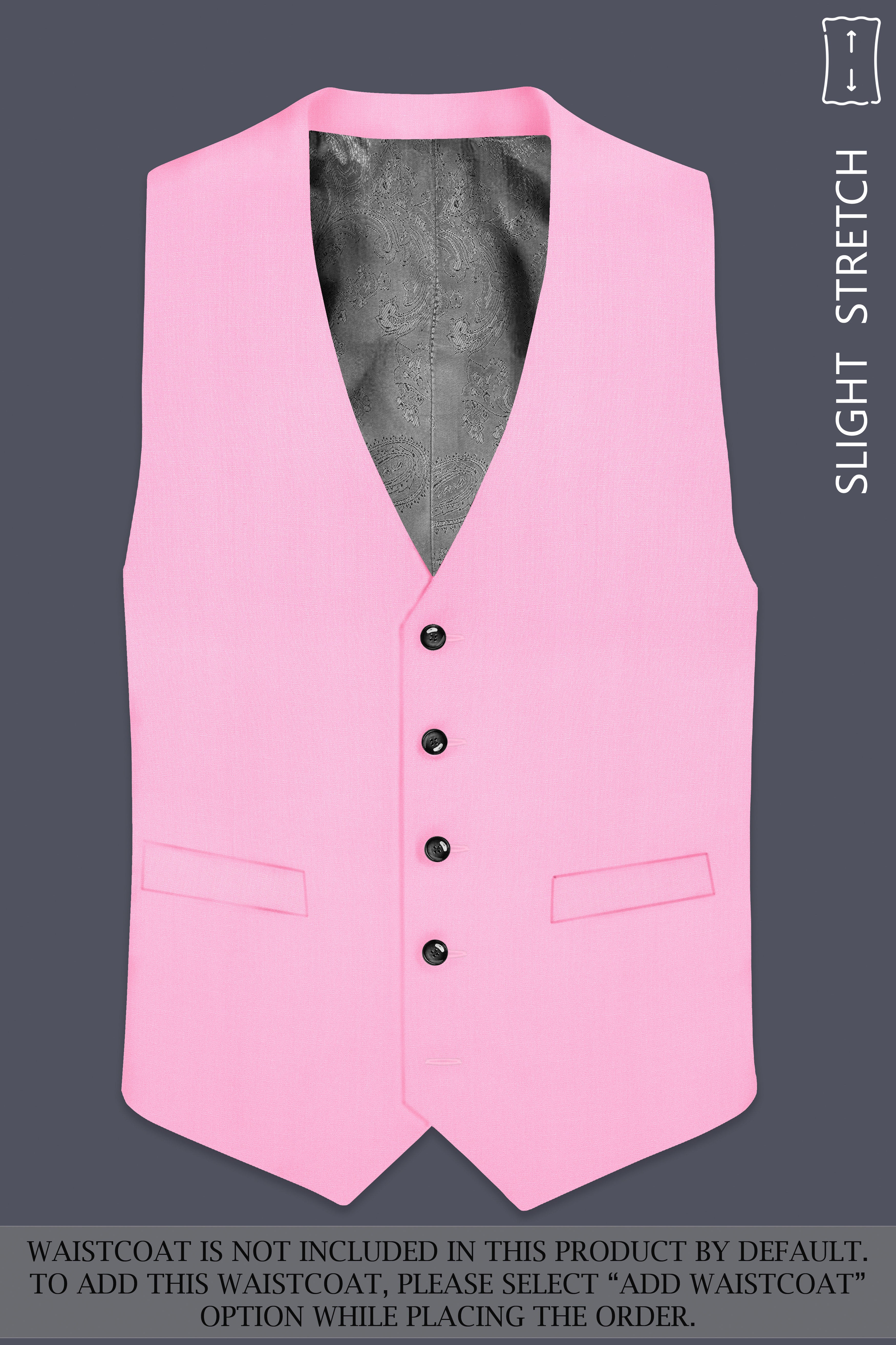 Rosé Reverie-Pestel Pink Solid Wool Rich Double Breasted Slight Stretch Suit