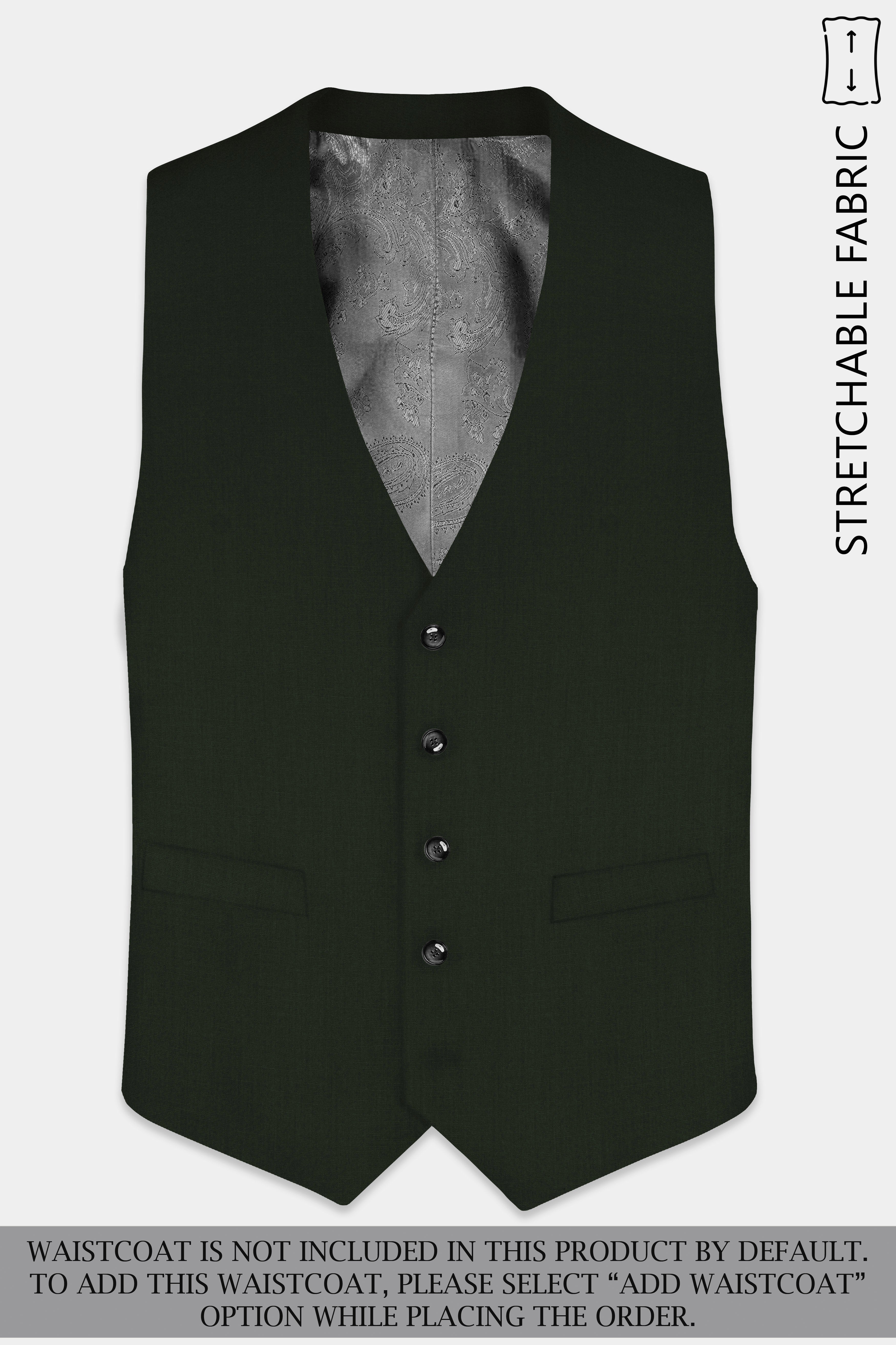 Verdant Majesty-Juniper Green Solid Wool Rich Single Breasted Stretchable traveler Suit