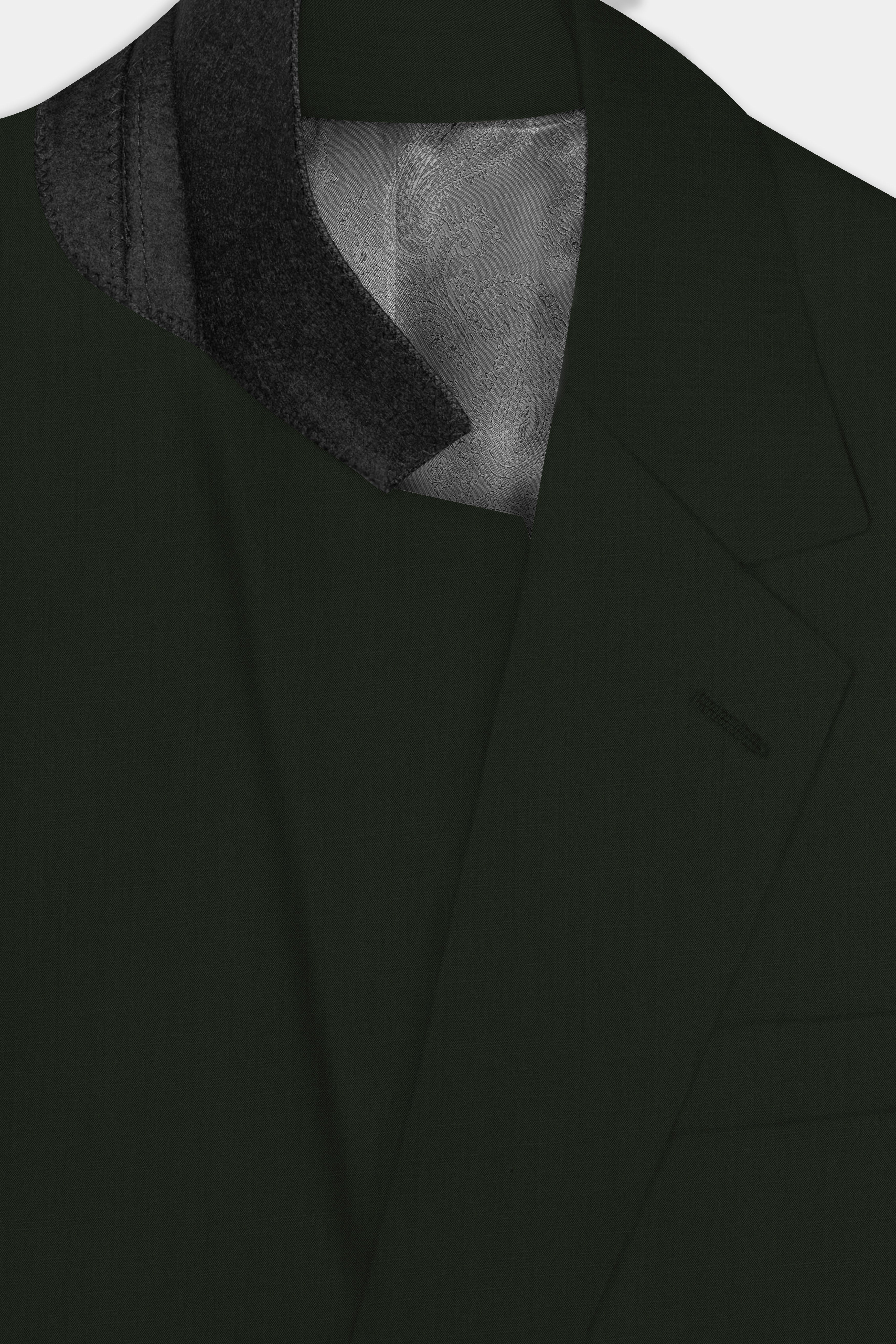Verdant Majesty-Juniper Green Solid Wool Rich Single Breasted Stretchable traveler Suit