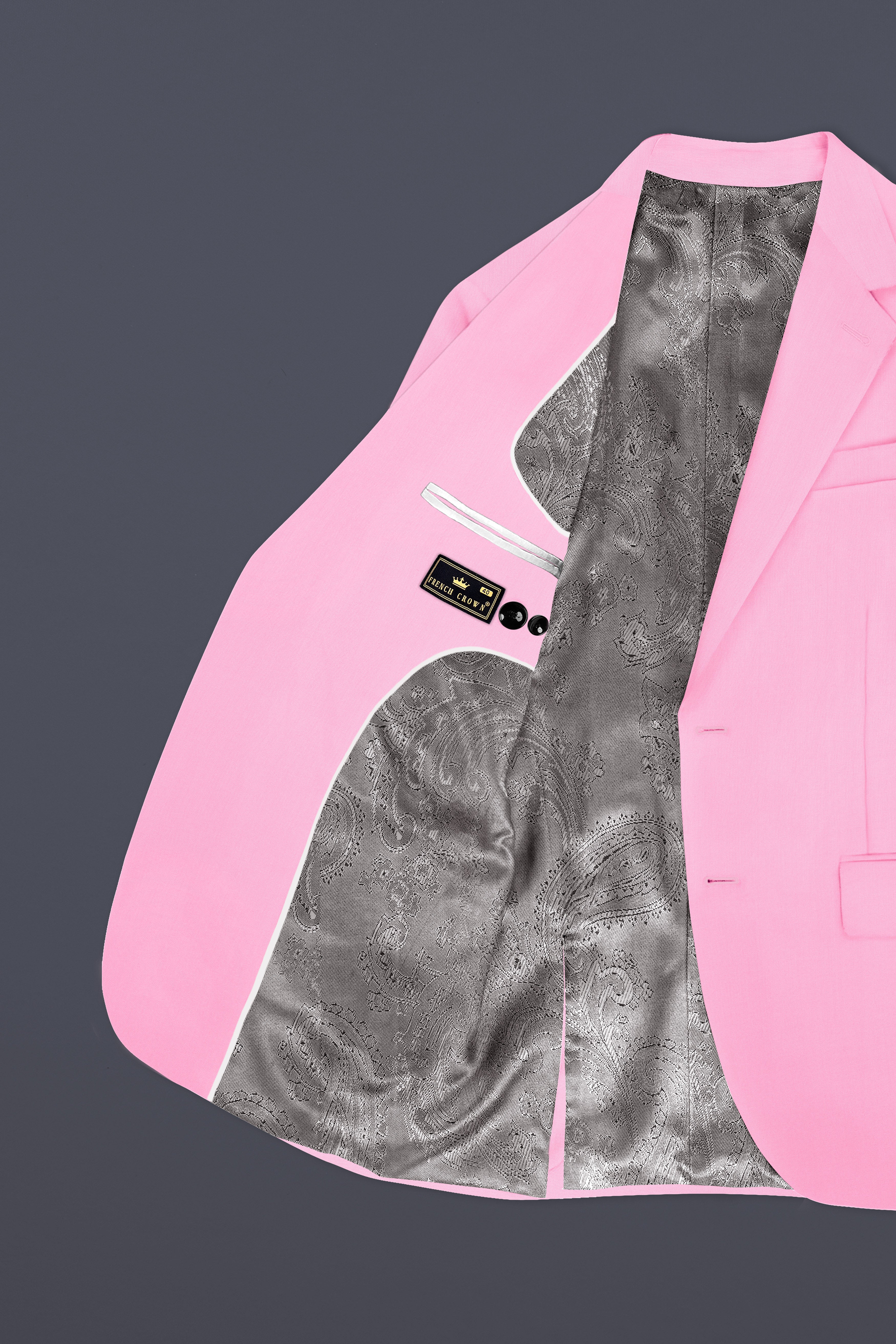 Rosé Reverie-Pestel Pink Solid Wool Rich Single Breasted Slight Stretch Suit