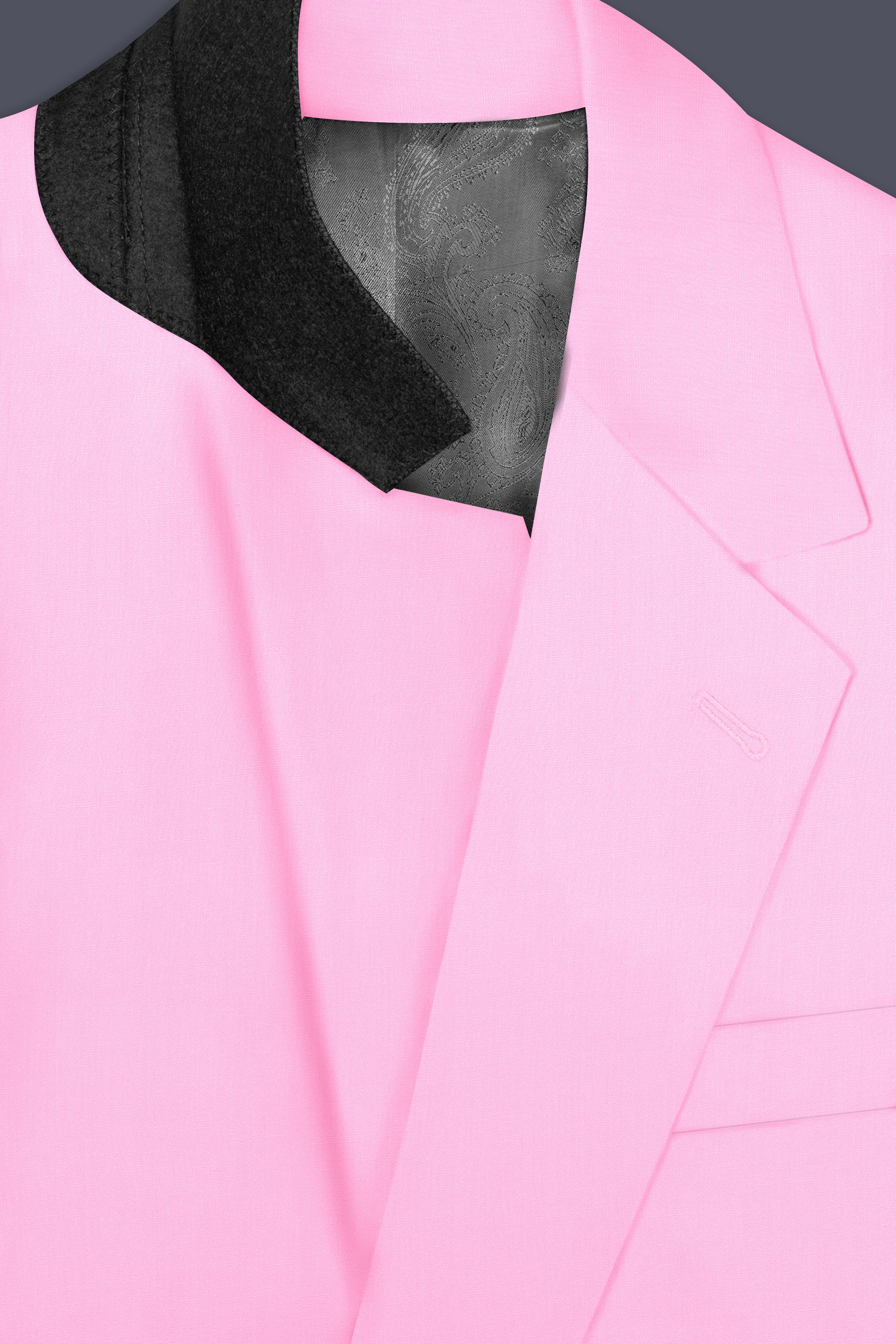 Rosé Reverie-Pestel Pink Solid Wool Rich Single Breasted Slight Stretch Suit