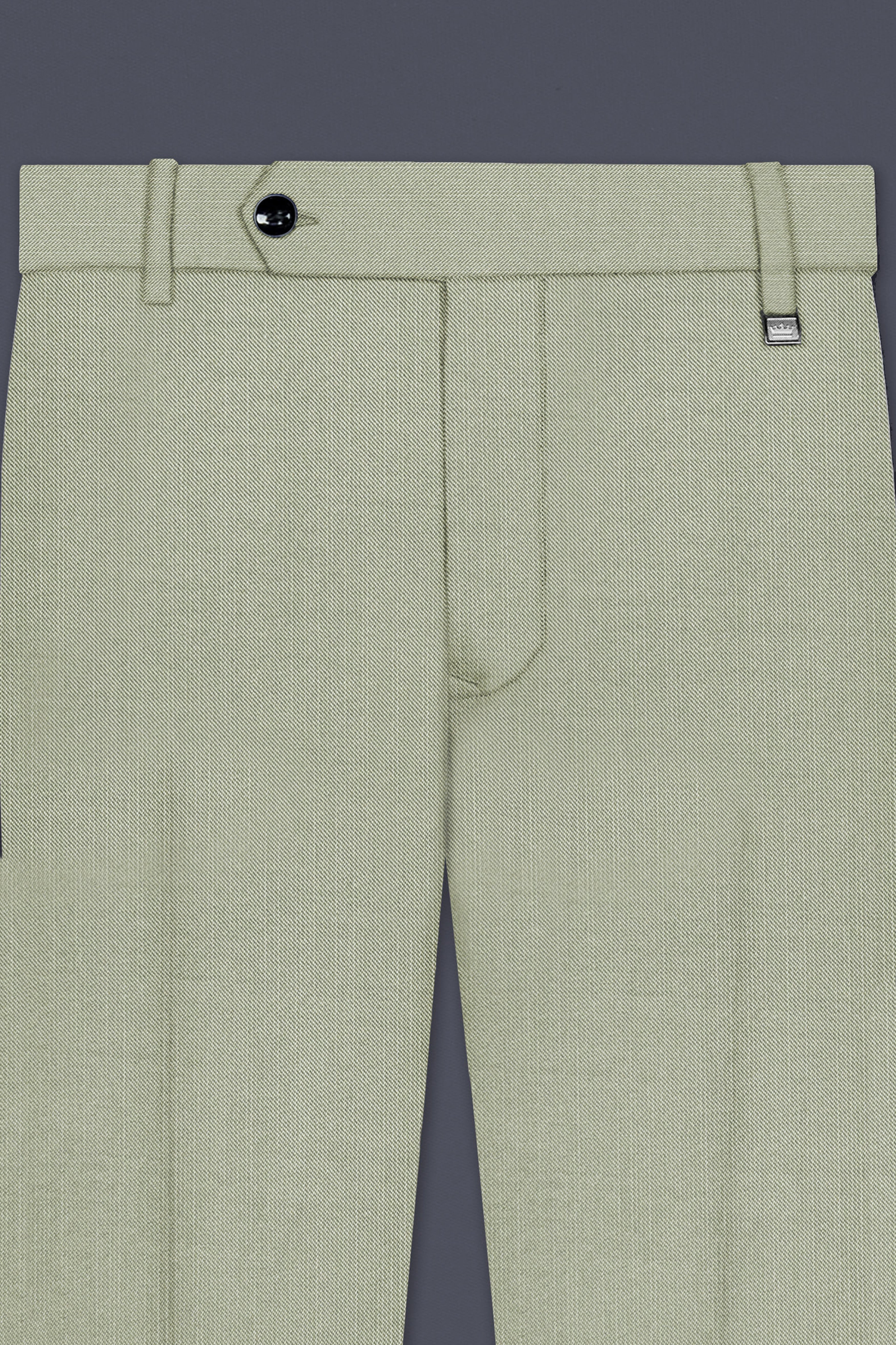Lichen-Norway Green Solid Wool Rich Single Breasted Slight Stretch Suit