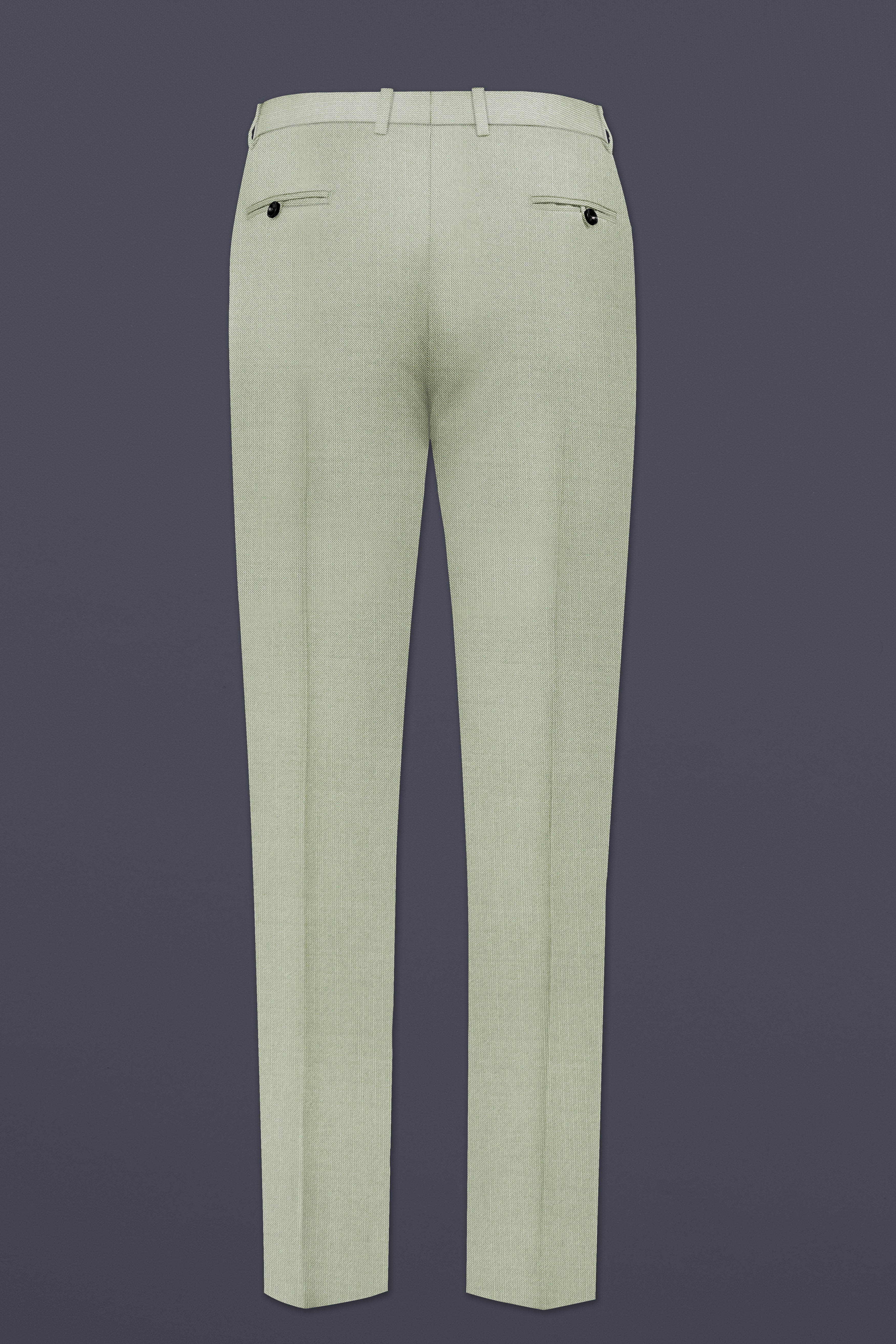 Lichen-Norway Green Solid Wool Rich Single Breasted Slight Stretch Suit