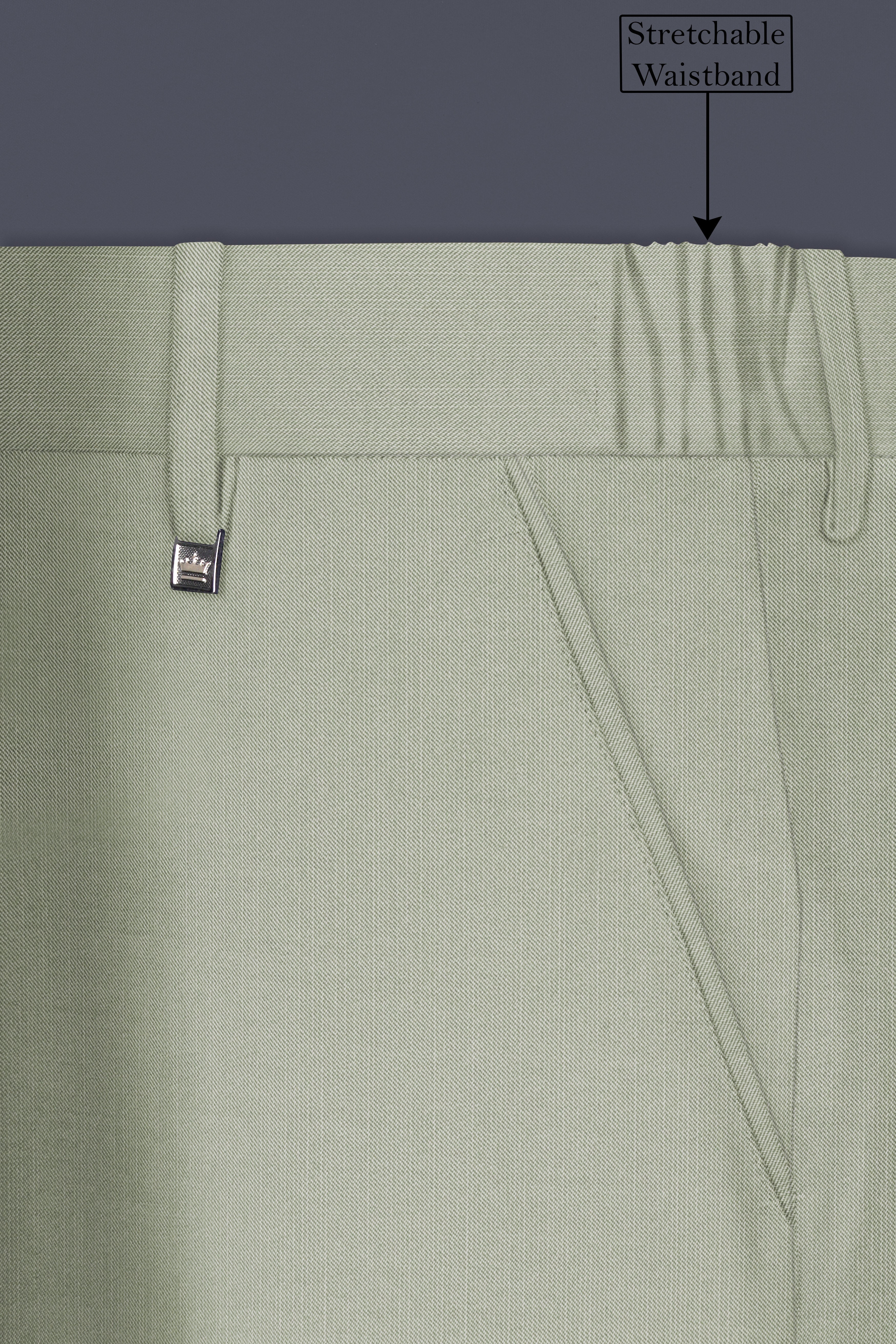 Lichen-Norway Green Solid Wool Rich Single Breasted Slight Stretch Suit