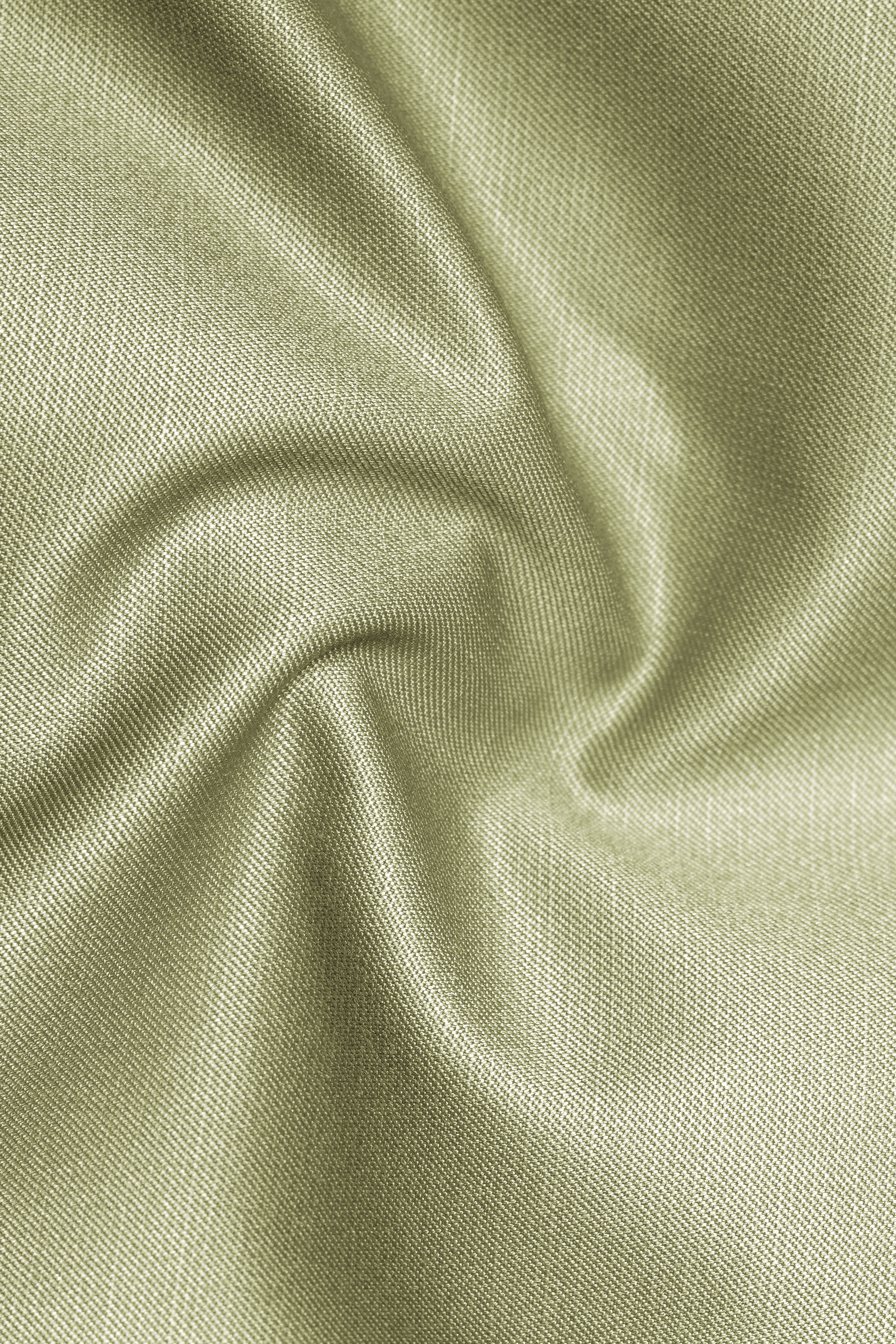 Marsh-Swamp Green Solid Wool Rich Single Breasted Stretchable Traveler Suit