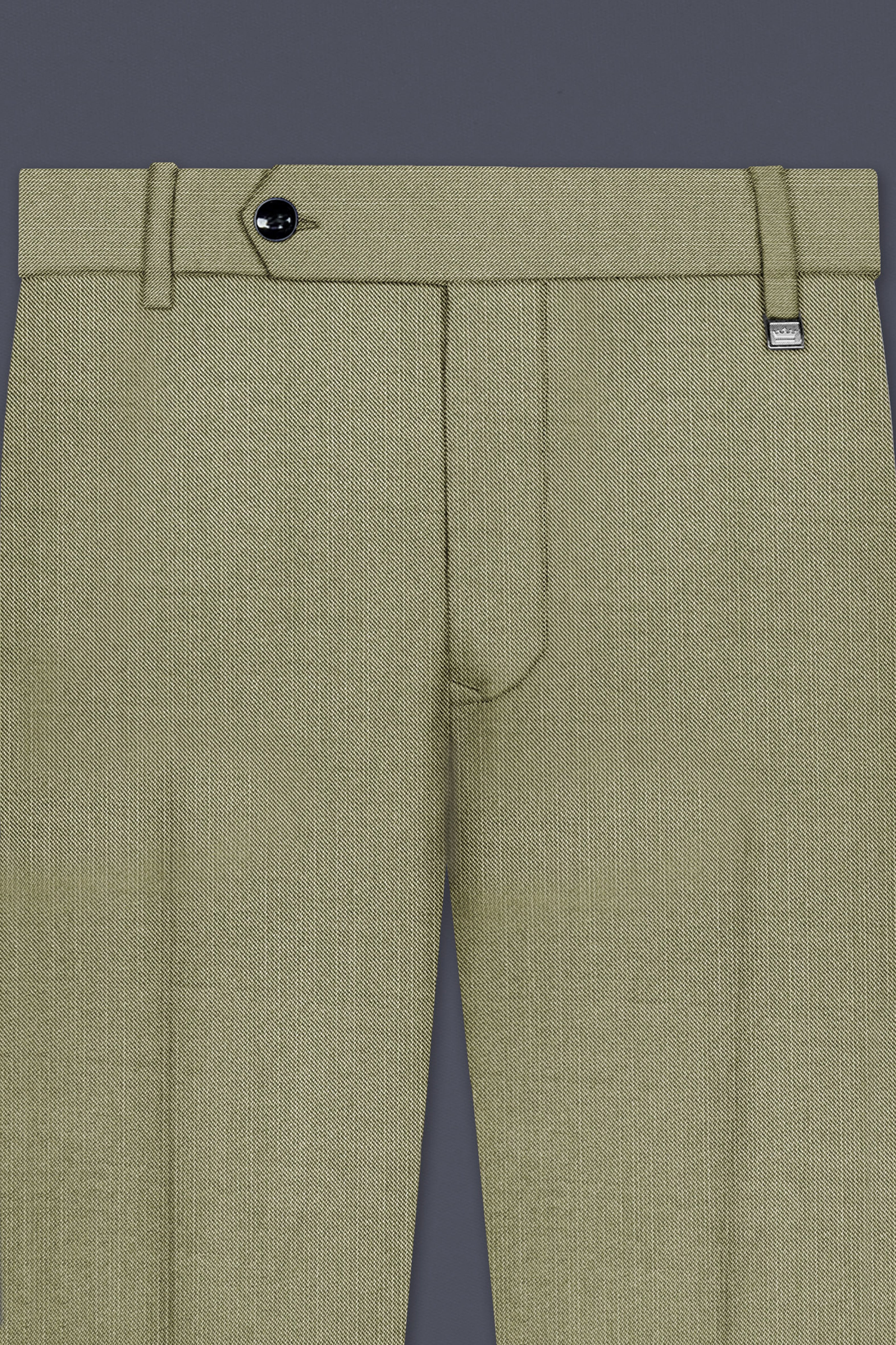 Citron-Lemon Grass Green Solid Wool Rich Double Breasted Slight Stretch Suit