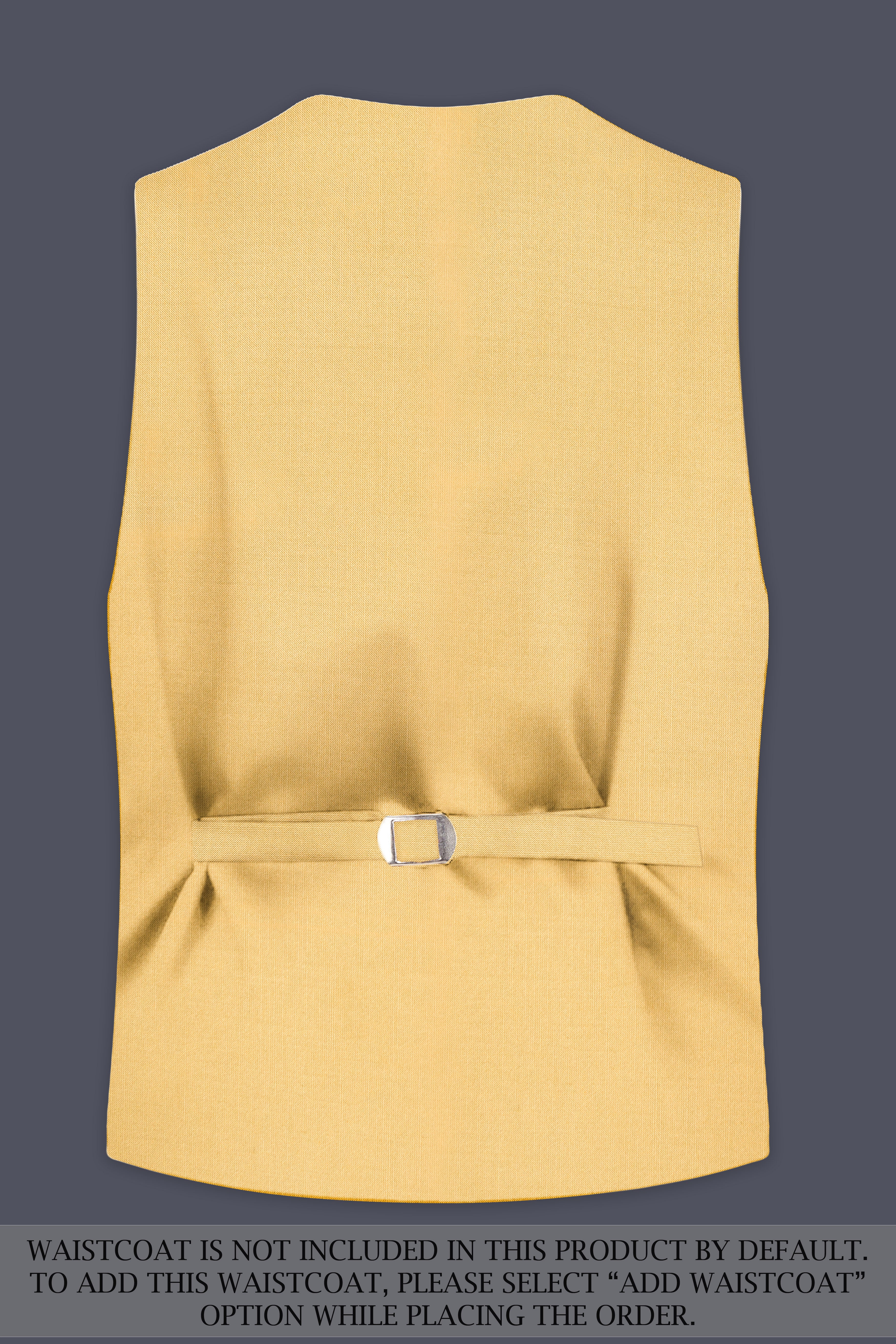 Saffron-Harvest Yellow Solid Wool Rich Double Breasted Slight Stretch Suit