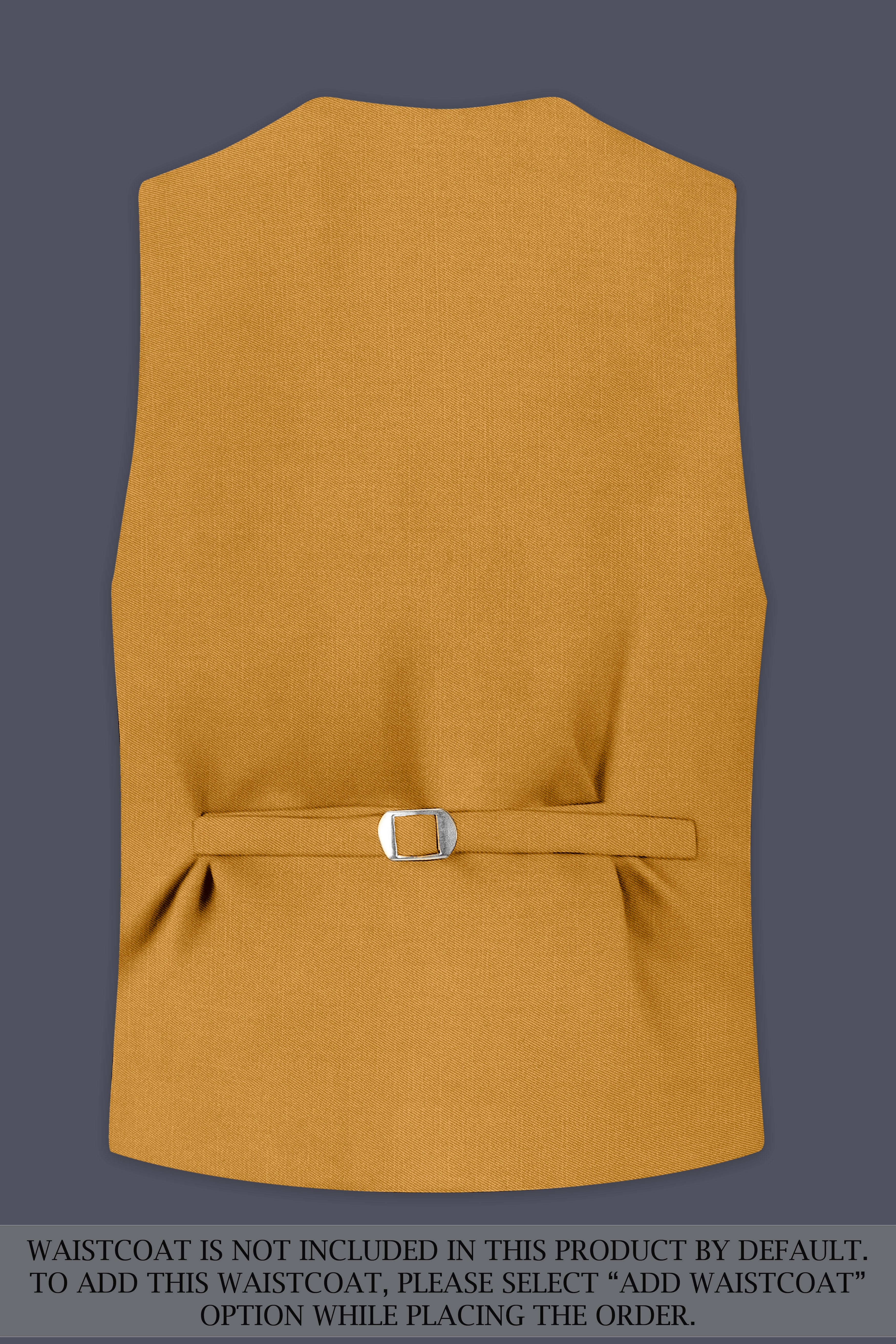 Saffron-Harvest Yellow Solid Wool Rich Double Breasted Slight Stretch Suit