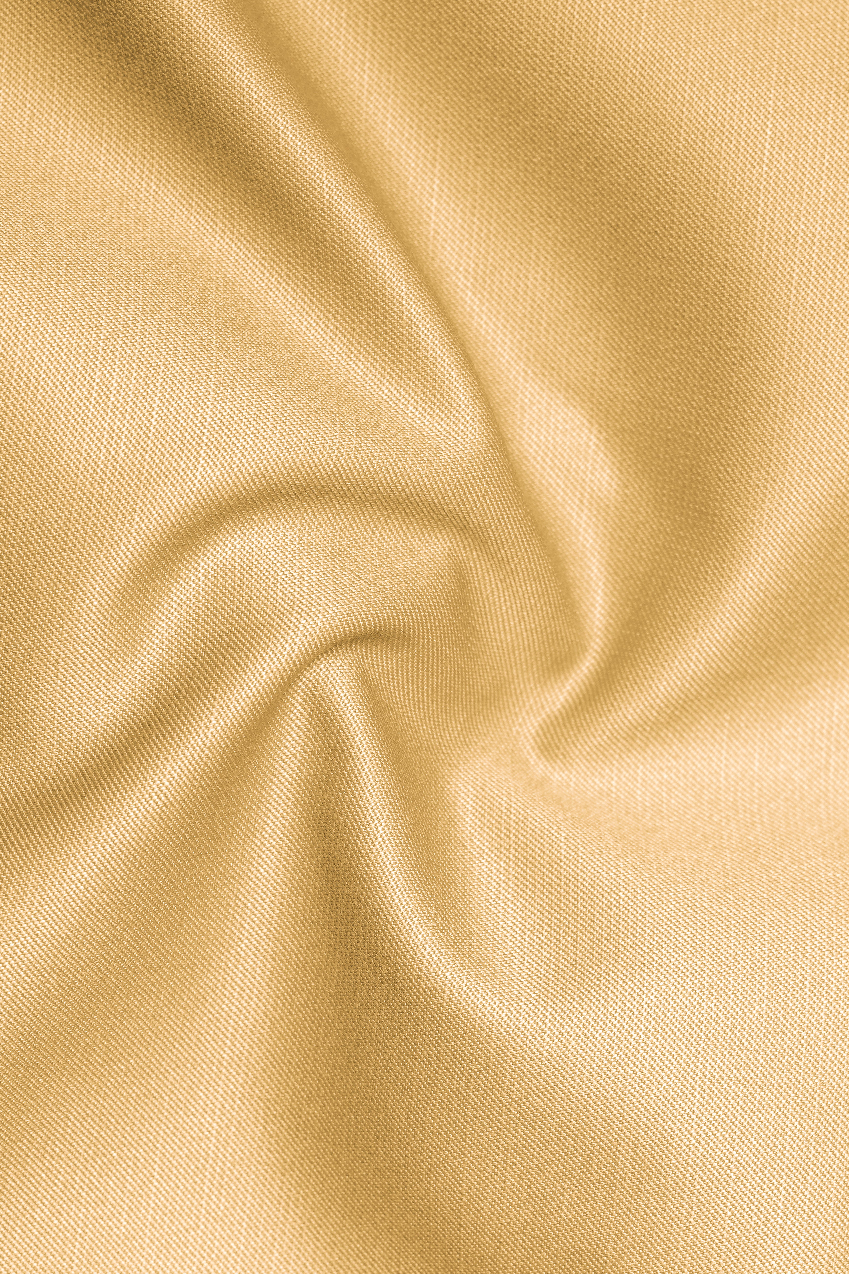Saffron-Harvest Yellow Solid Wool Rich Double Breasted Stretchable Traveler Suit