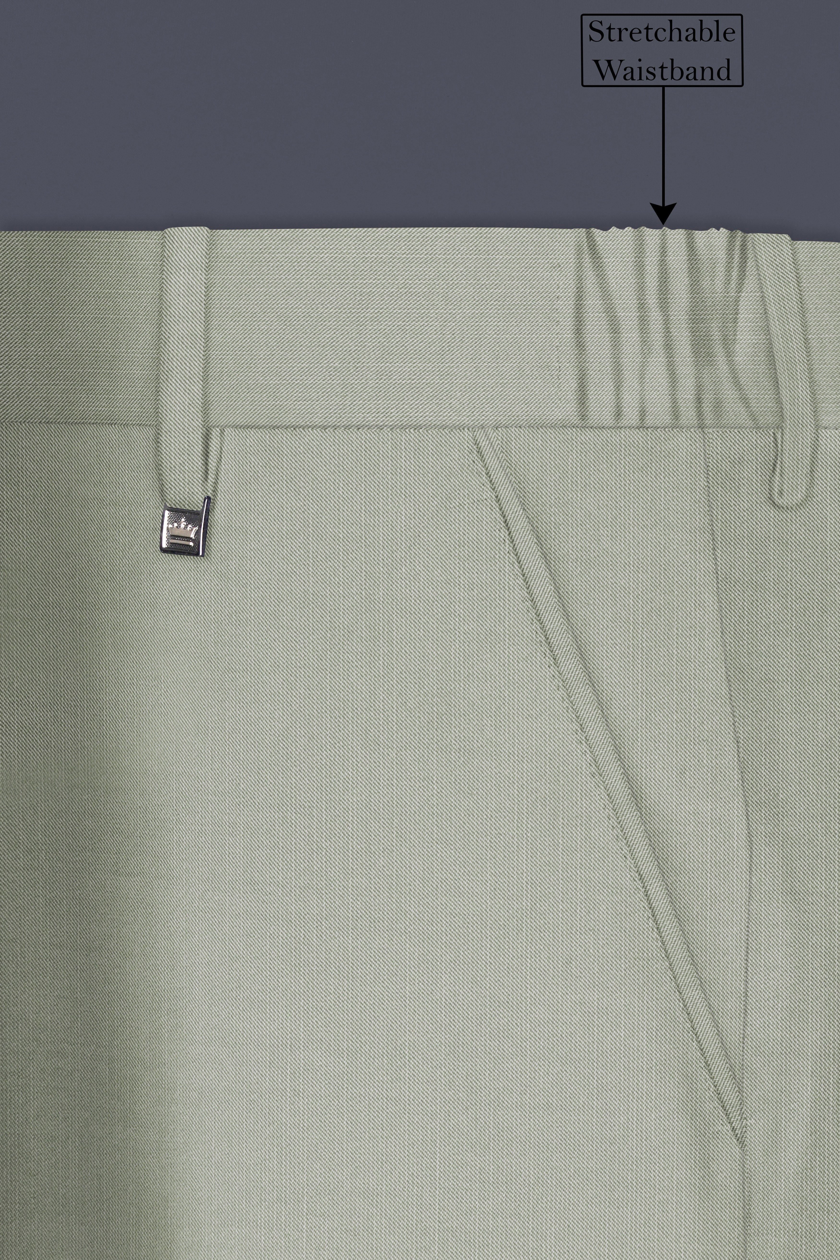 Lichen-Norway Green Solid Wool Rich Double Breasted Slight Stretch Suit