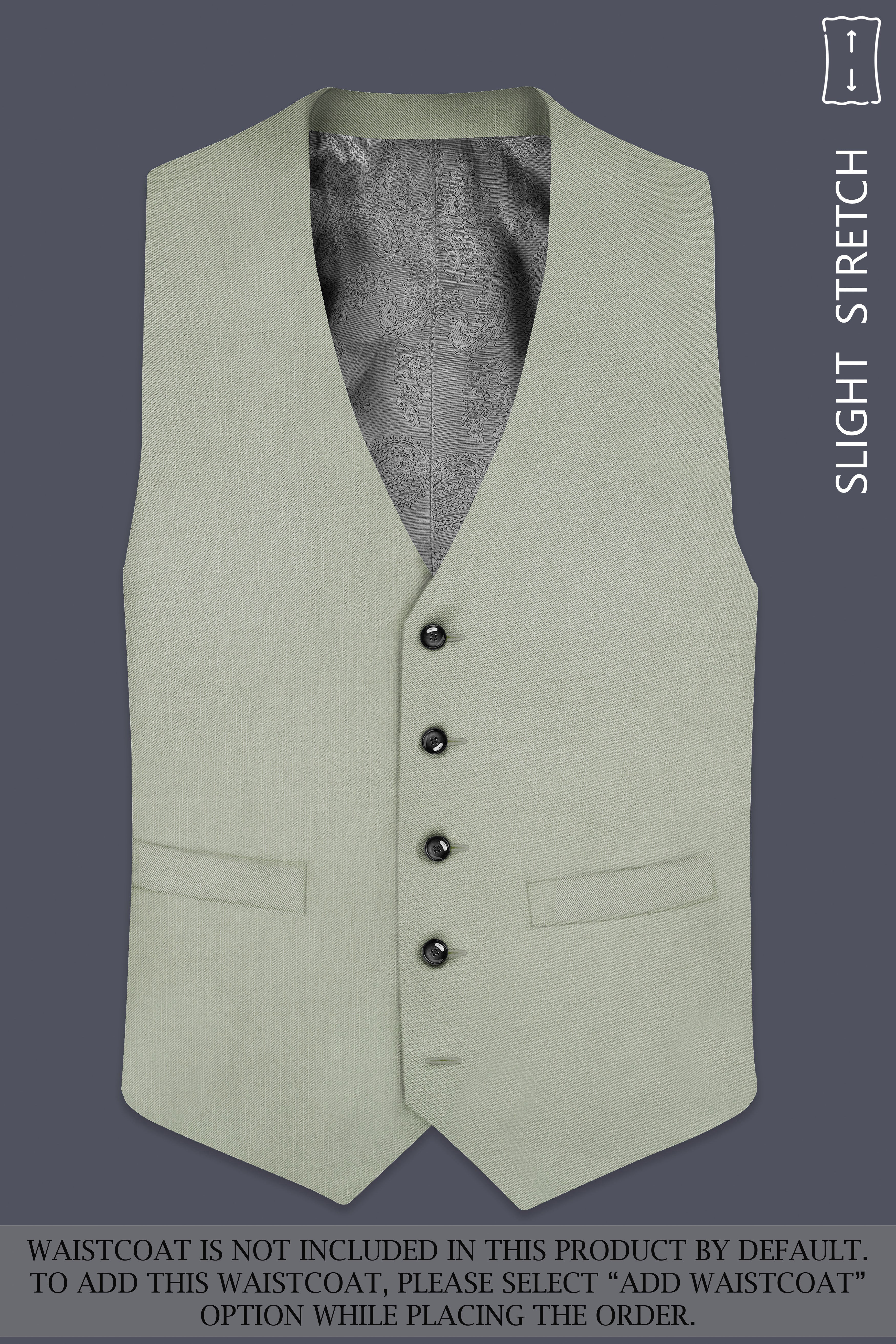 Lichen-Norway Green Solid Wool Rich Double Breasted Slight Stretch Suit