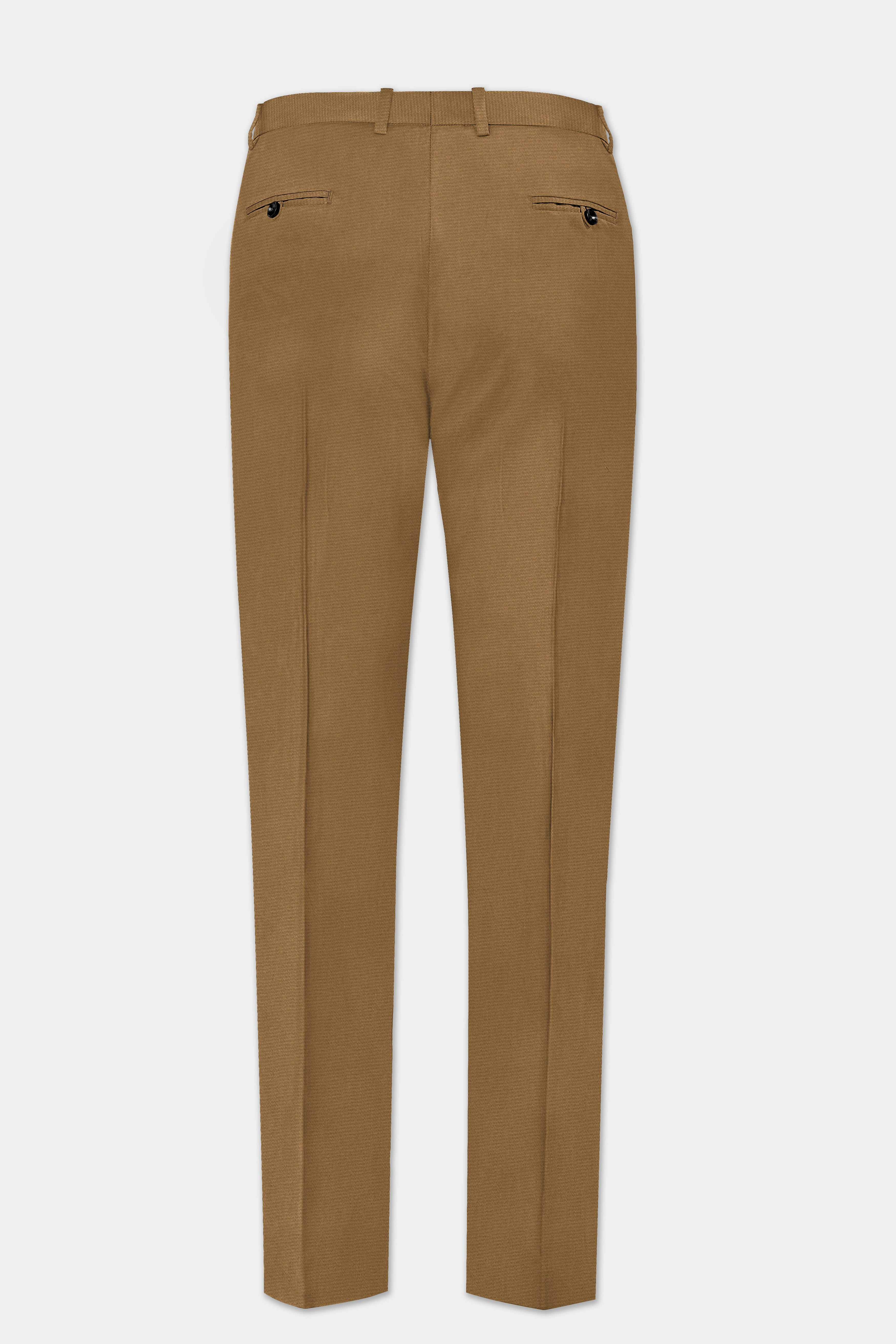 Roman Coffee Brown Solid Wool Rich Double Breasted Suit