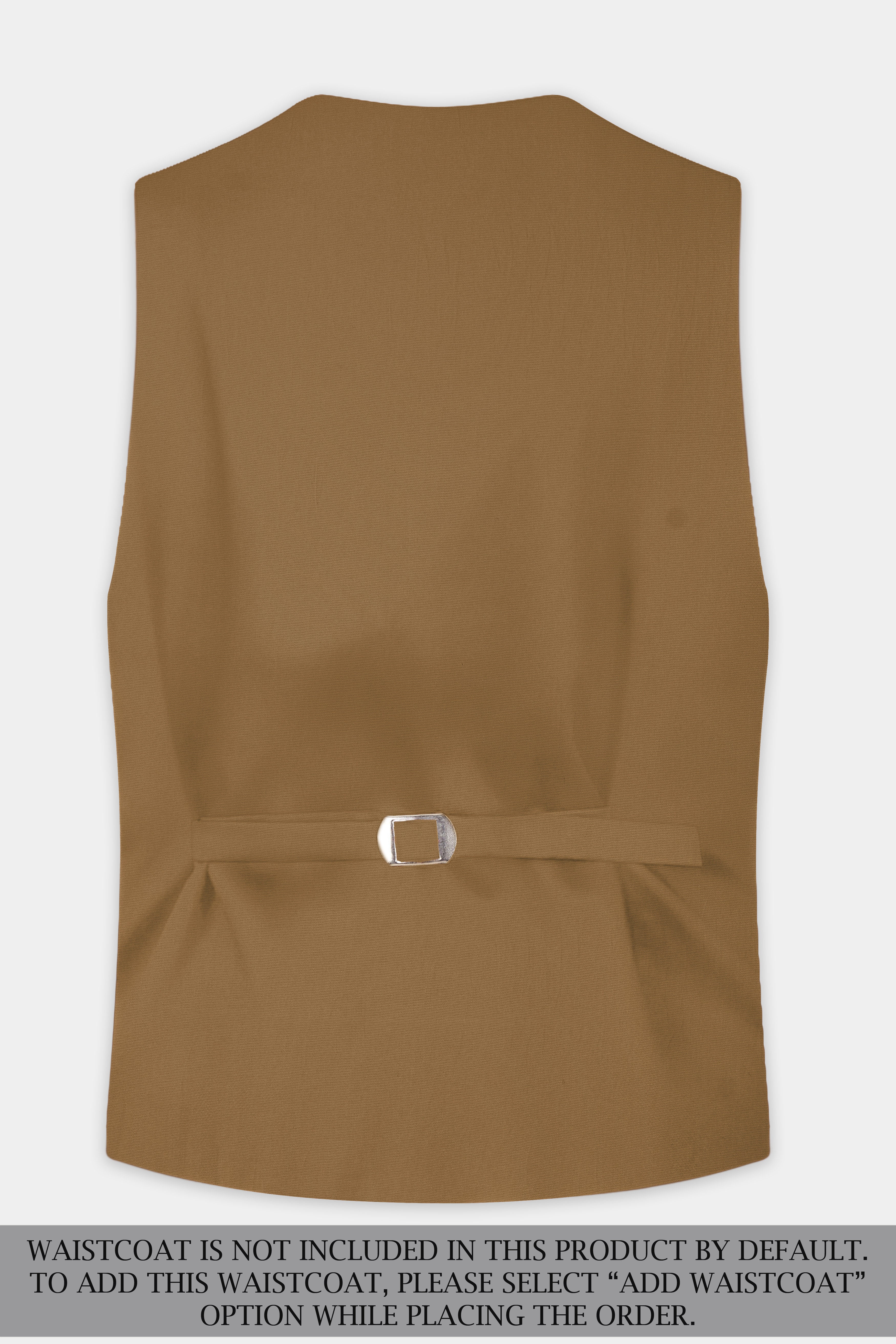 Roman Coffee Brown Solid Wool Rich Double Breasted Suit