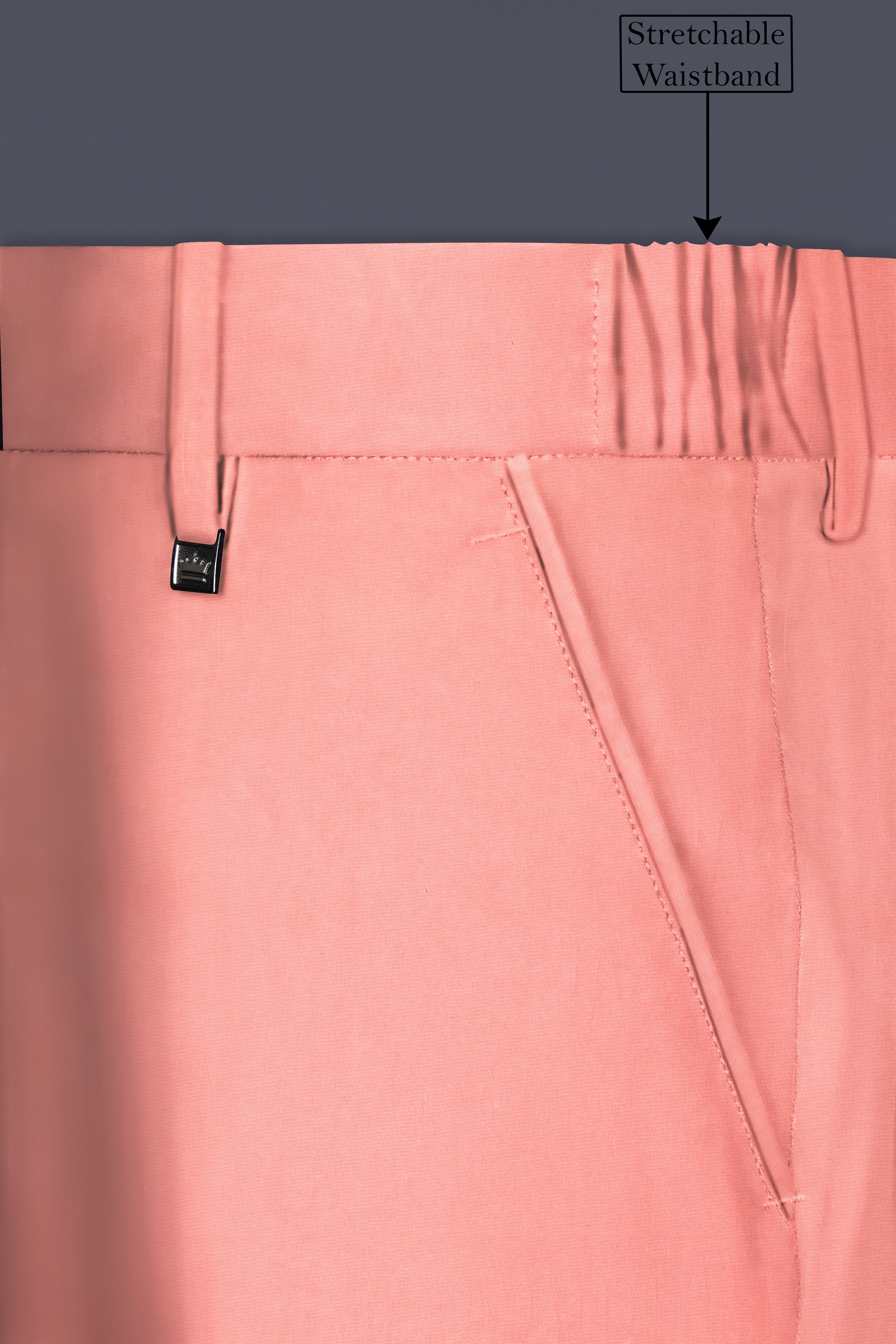 Flamingo Pink Solid Cotton Single Breasted Suit