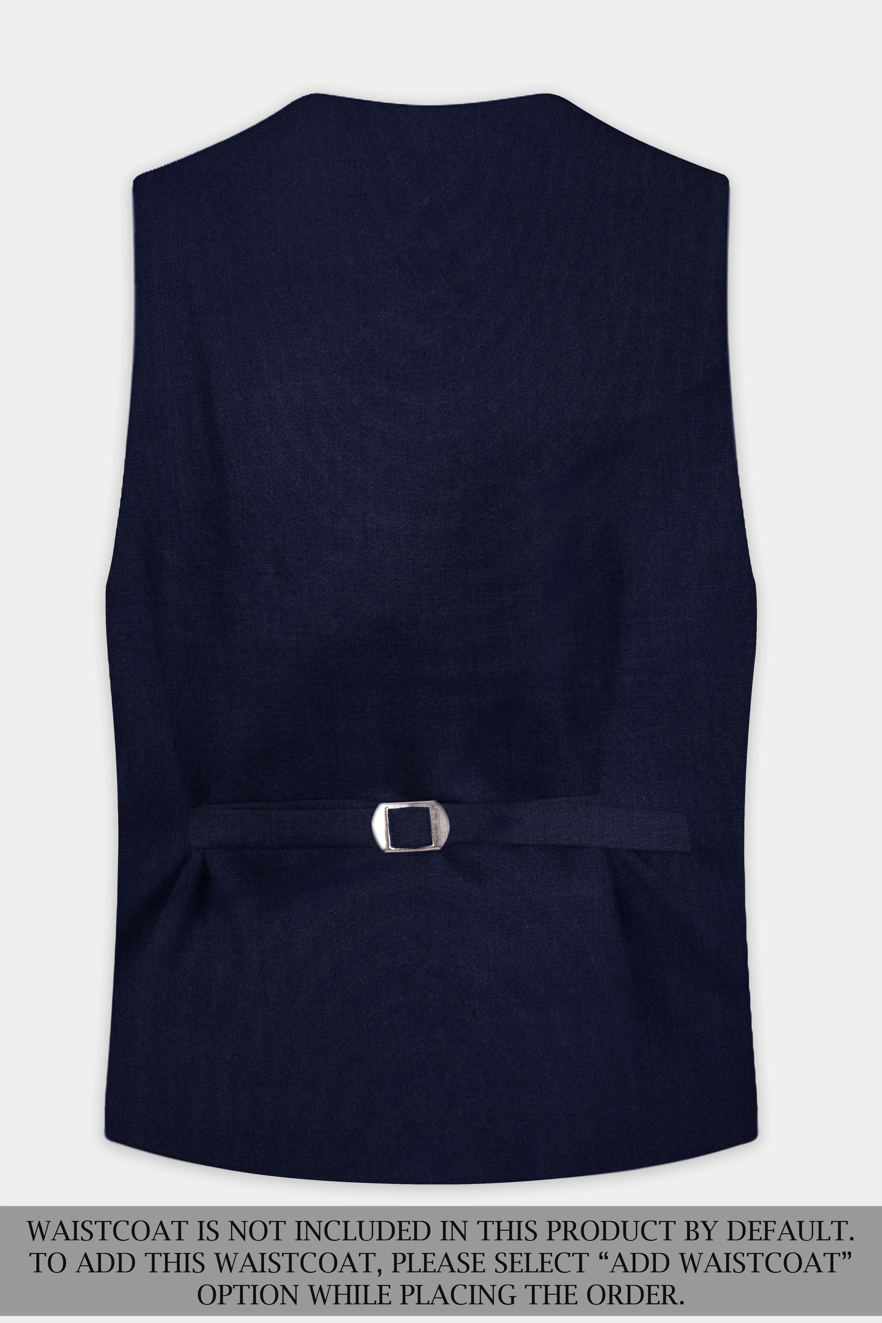 Cinder Blue Solid Cotton Single Breasted Suit