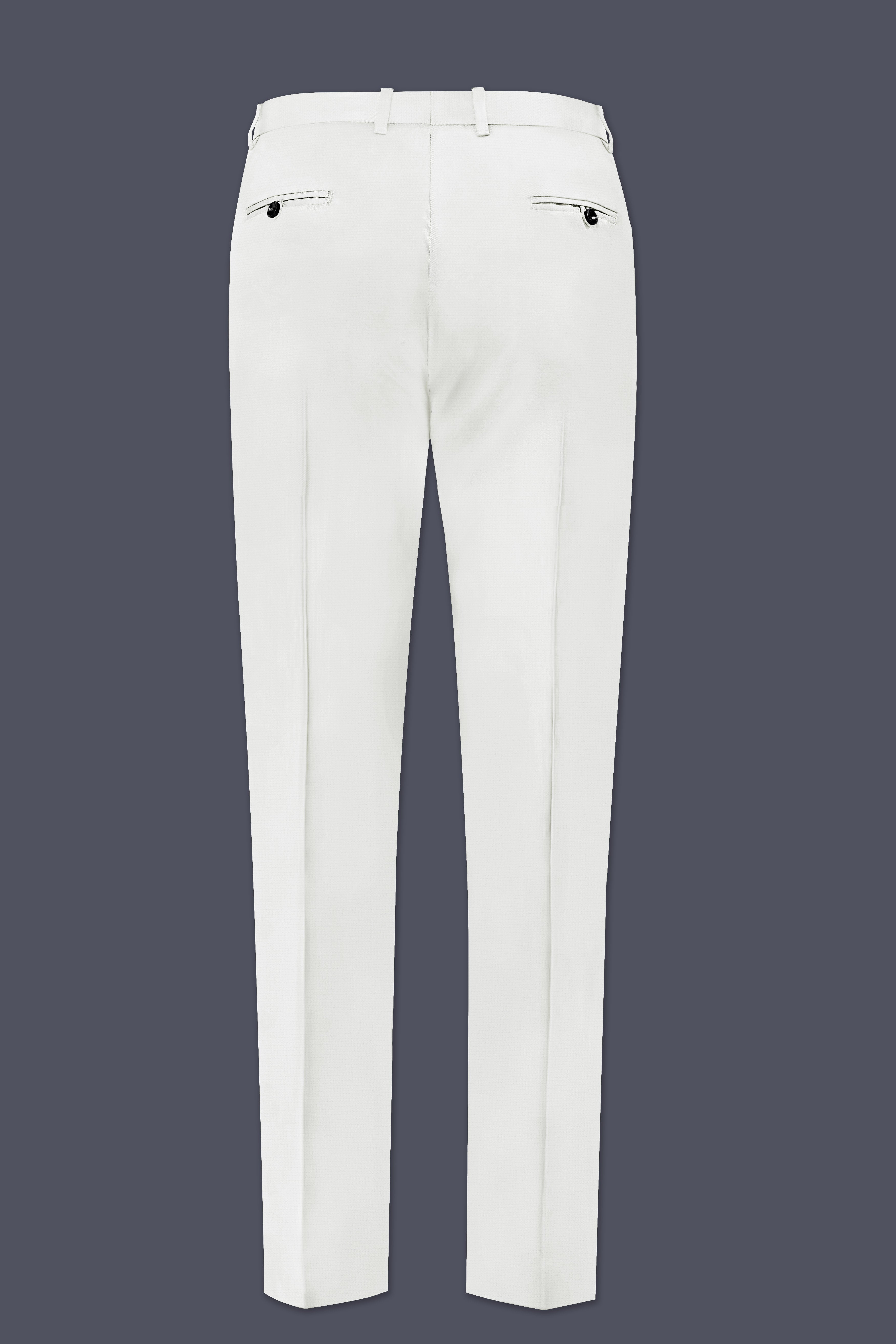 Merino Cream Solid Cotton Single Breasted Suit