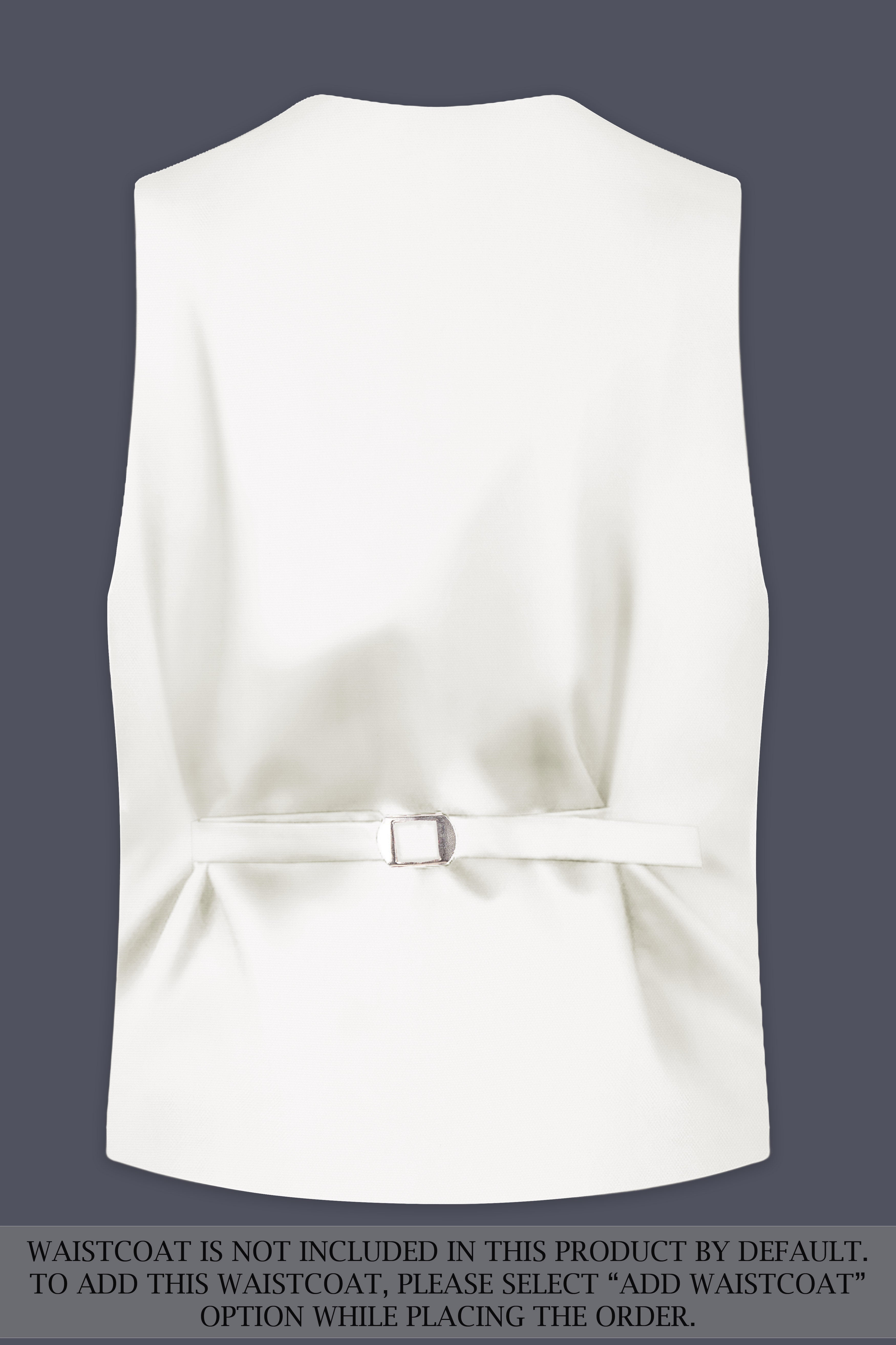 Merino Cream Solid Cotton Single Breasted Suit