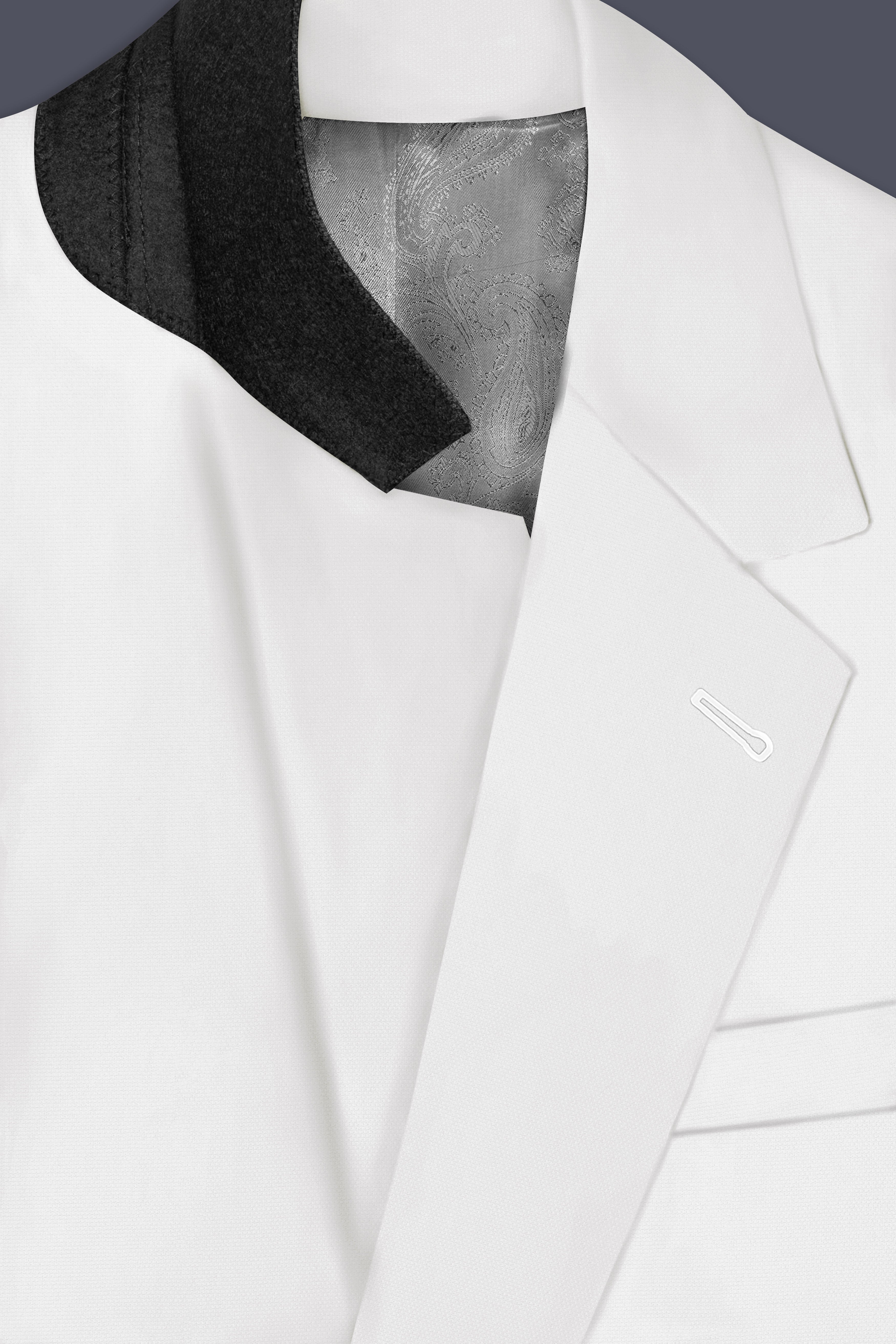 Merino Cream Solid Cotton Single Breasted Suit